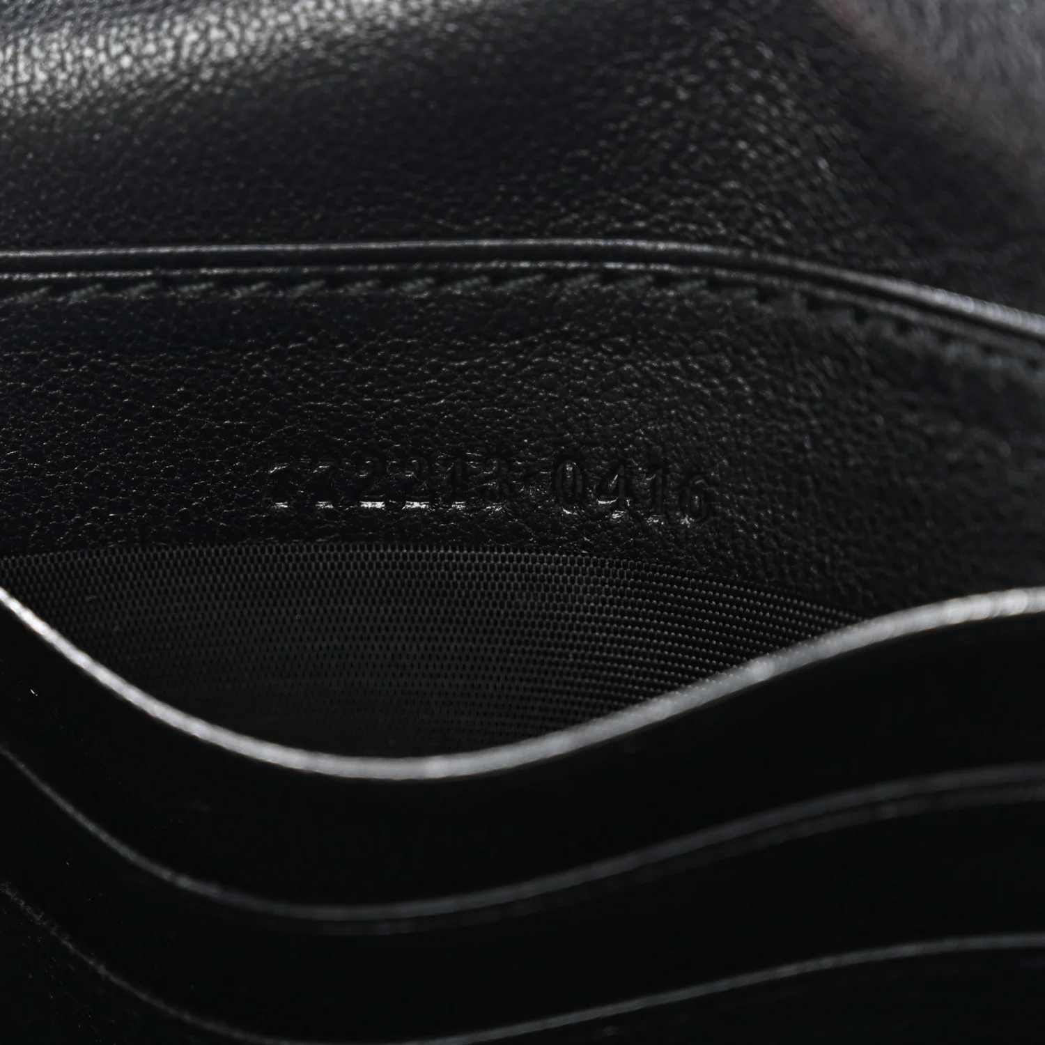 Sakai Be Green Calfskin Diagonal Stitched Blondie Wallet on Chain Black - Image 18