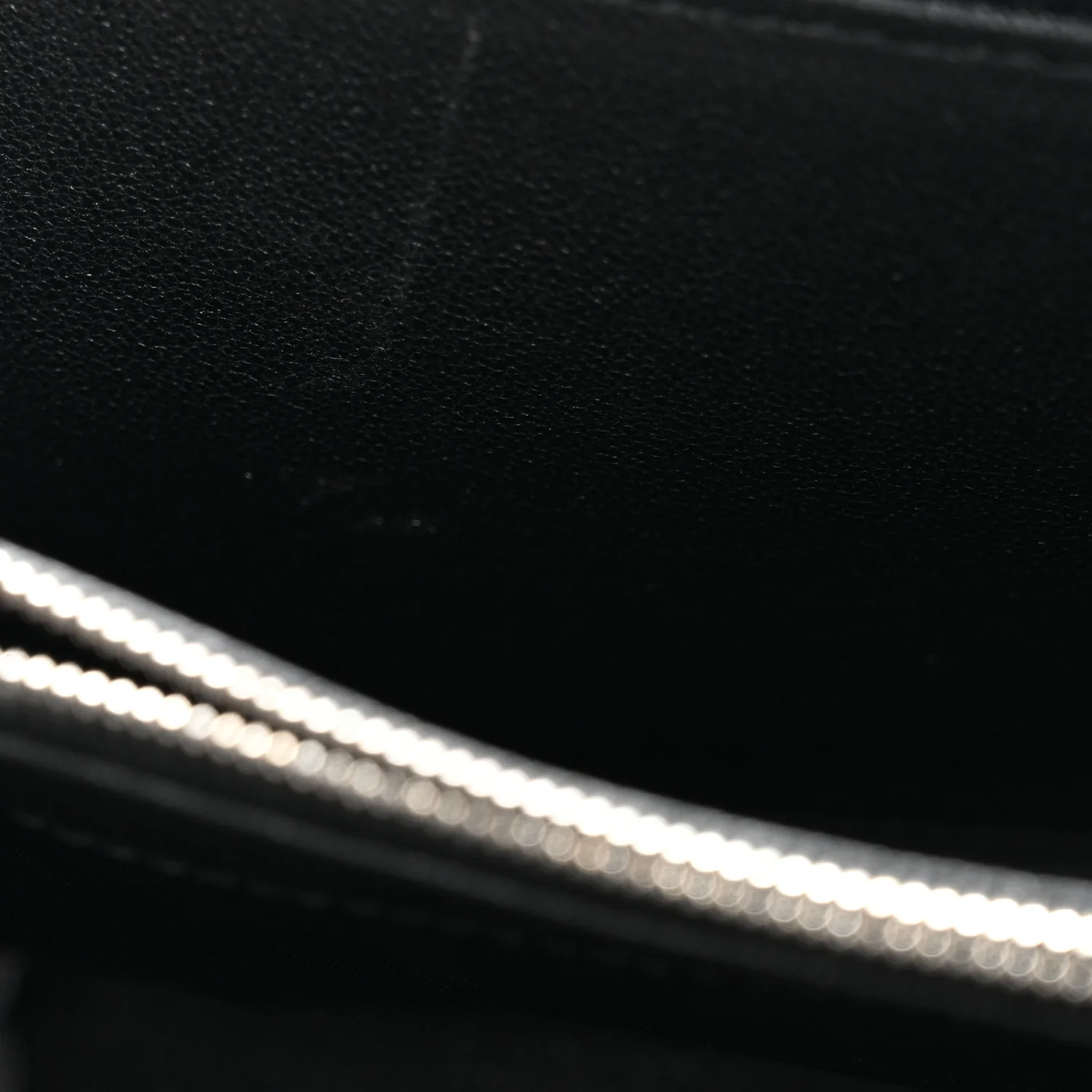 Sakai Be Green Calfskin Diagonal Stitched Blondie Wallet on Chain Black - Image 29