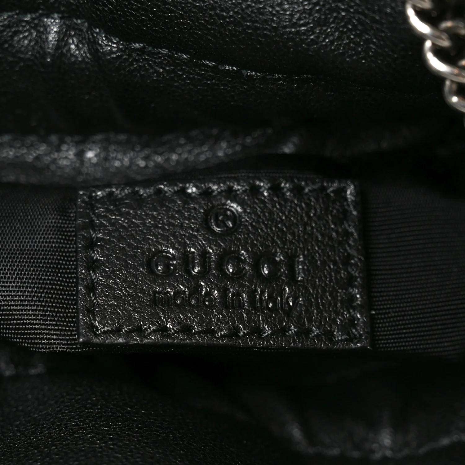 Sakai Be Green Calfskin Diagonal Stitched Mini Blondie Bucket Bag Black - Image 6