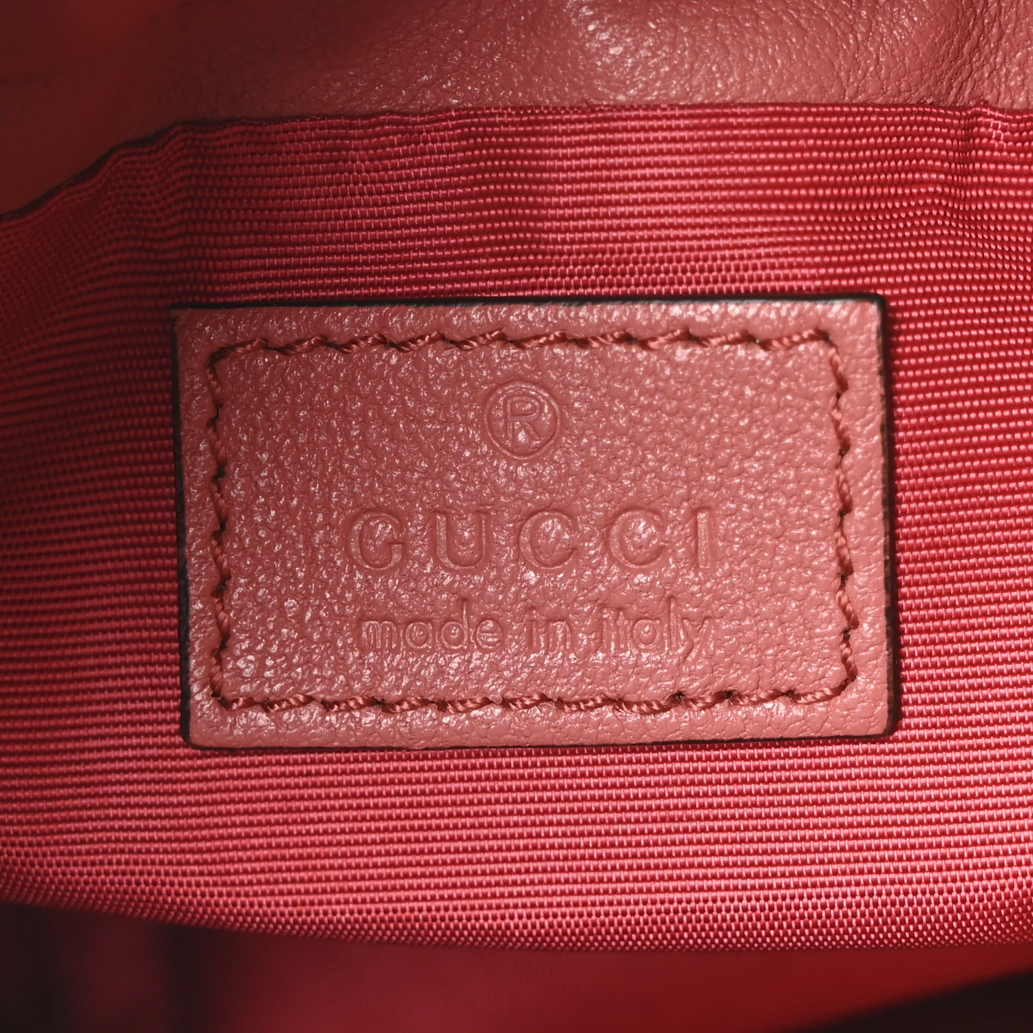 Sakai Be Green Calfskin Diagonal Stitched Mini Blondie Bucket Bag Pink - Image 6