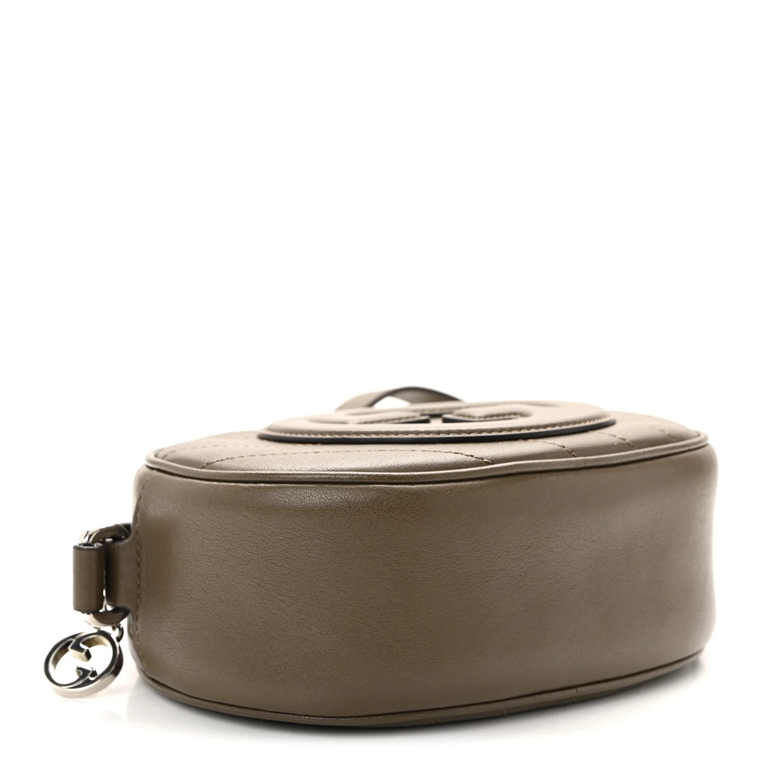 Sakai Be Green Calfskin Diagonal Stitched Mini Blondie Shoulder Bag Craclet Brown - Image 4