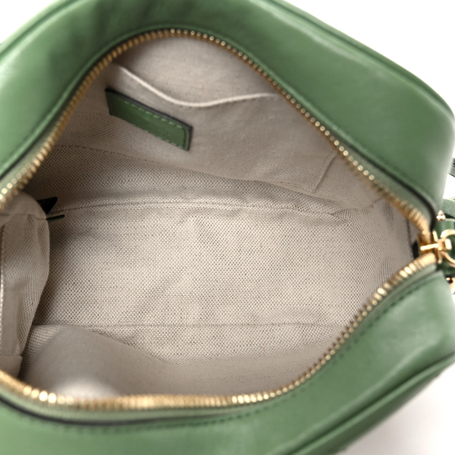 Sakai Be Green Calfskin Diagonal Stitched Small Blondie Shoulder Bag Green Soil Grass - Image 5