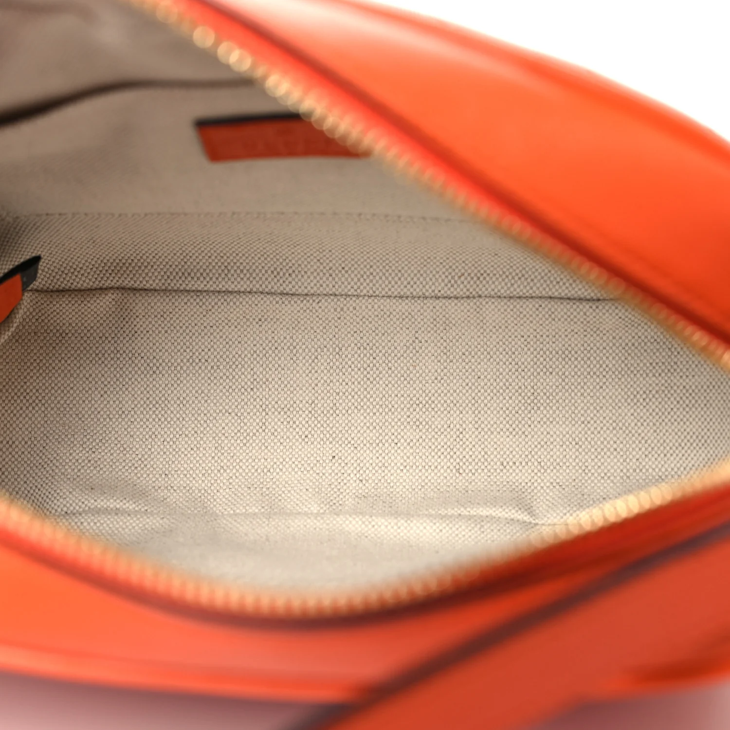 Sakai Be Green Calfskin Diagonal Stitched Small Blondie Shoulder Bag Orange - Image 5