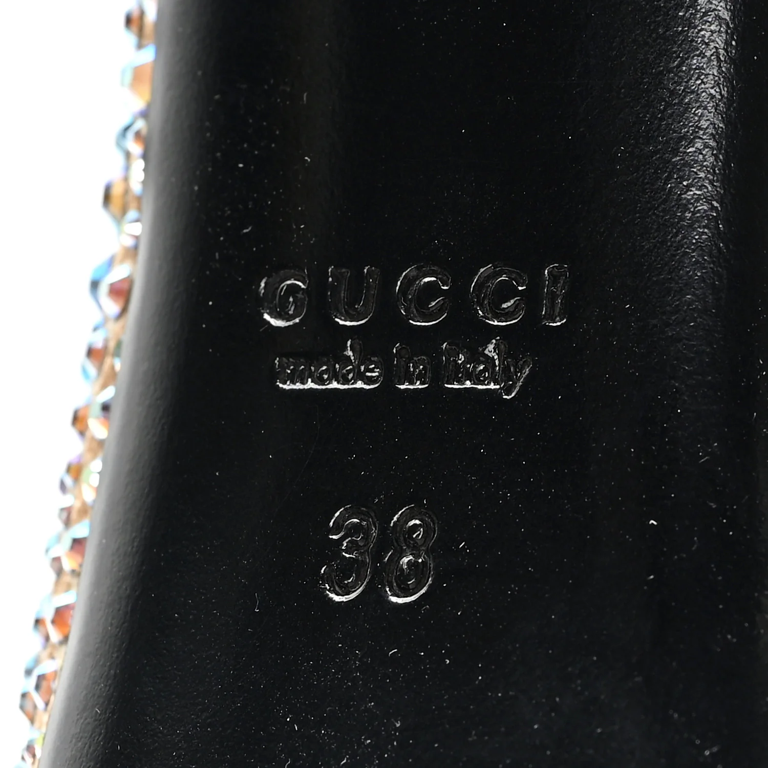 Satin Crystal Sofia Etoile Peep Toe Pumps 38 Blue - Image 7