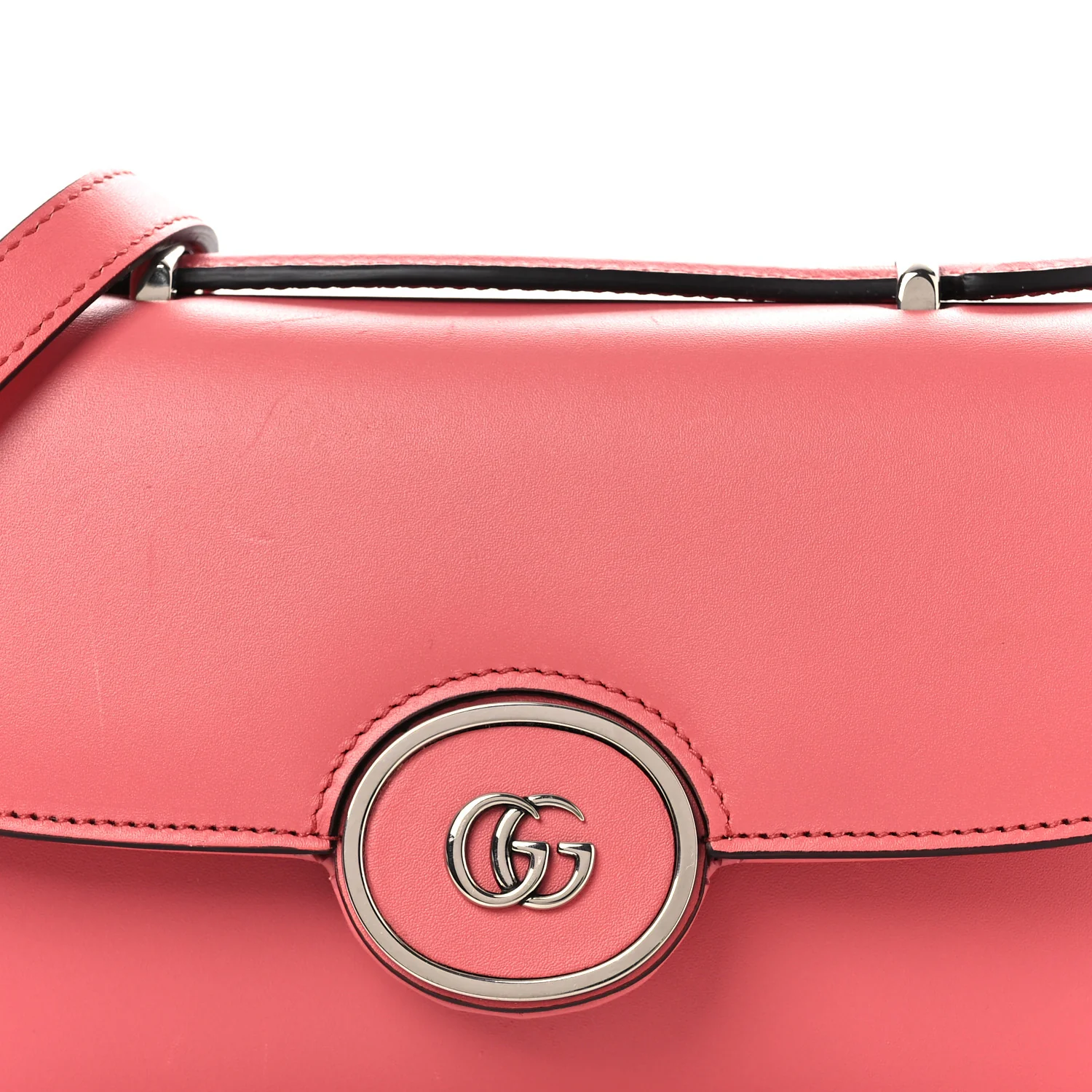 Senna Calfskin Petite GG Top Handle Shoulder Bag Pink - Image 8