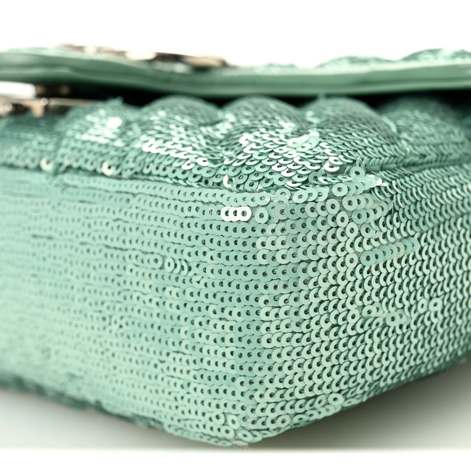 Sequin Matelasse Mini GG Marmont Shoulder Bag Water Green Verde Chiaro Light Water Green - Image 10