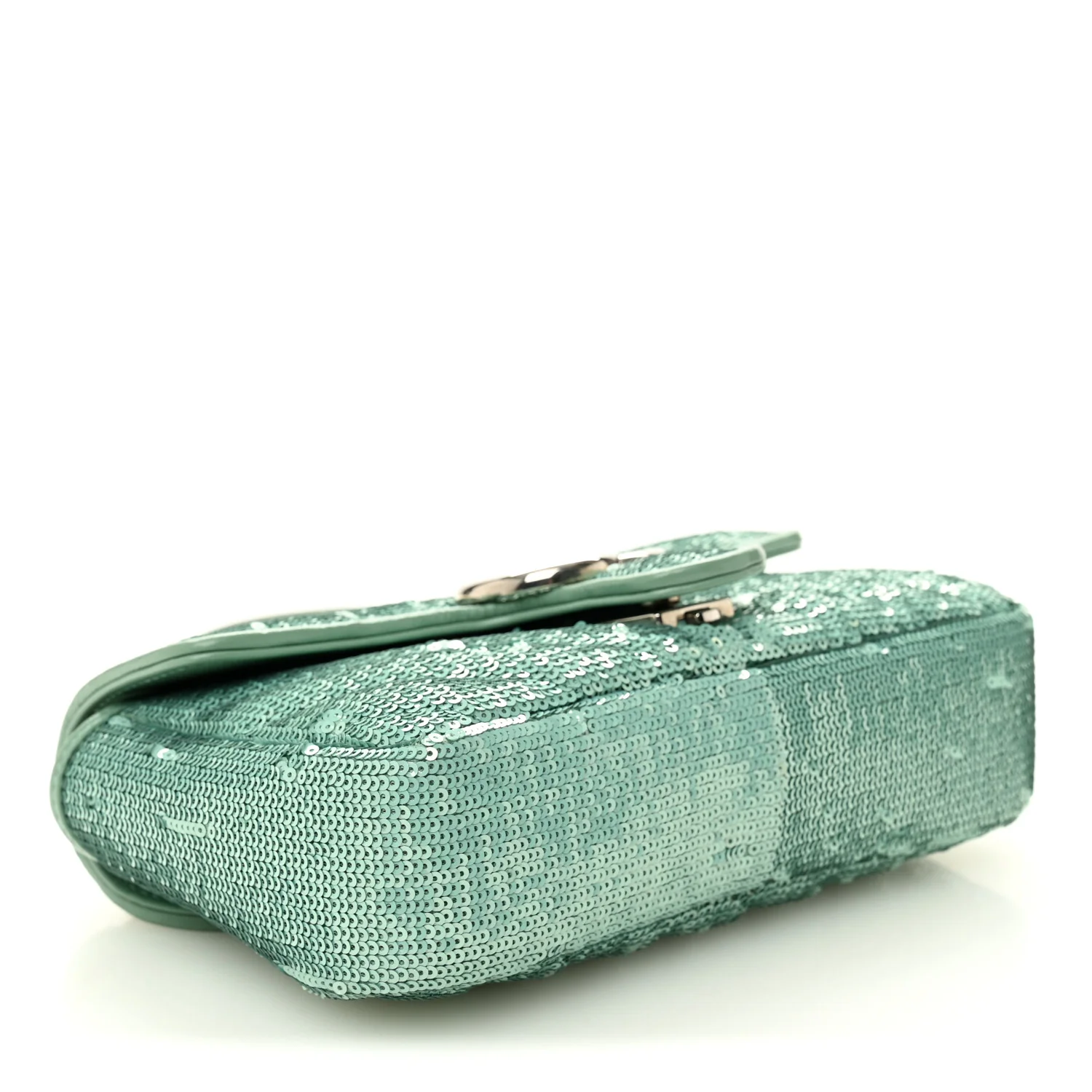 Sequin Matelasse Mini GG Marmont Shoulder Bag Water Green Verde Chiaro Light Water Green - Image 4