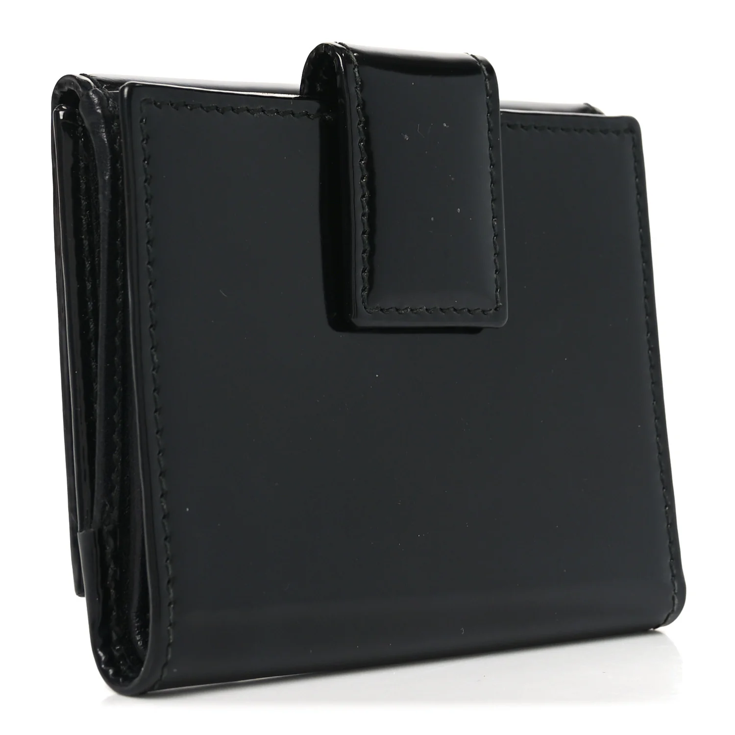 Shade Lux Calfskin Swarovski Crystal Mini GG Sparkling French Flap Wallet Black - Image 3