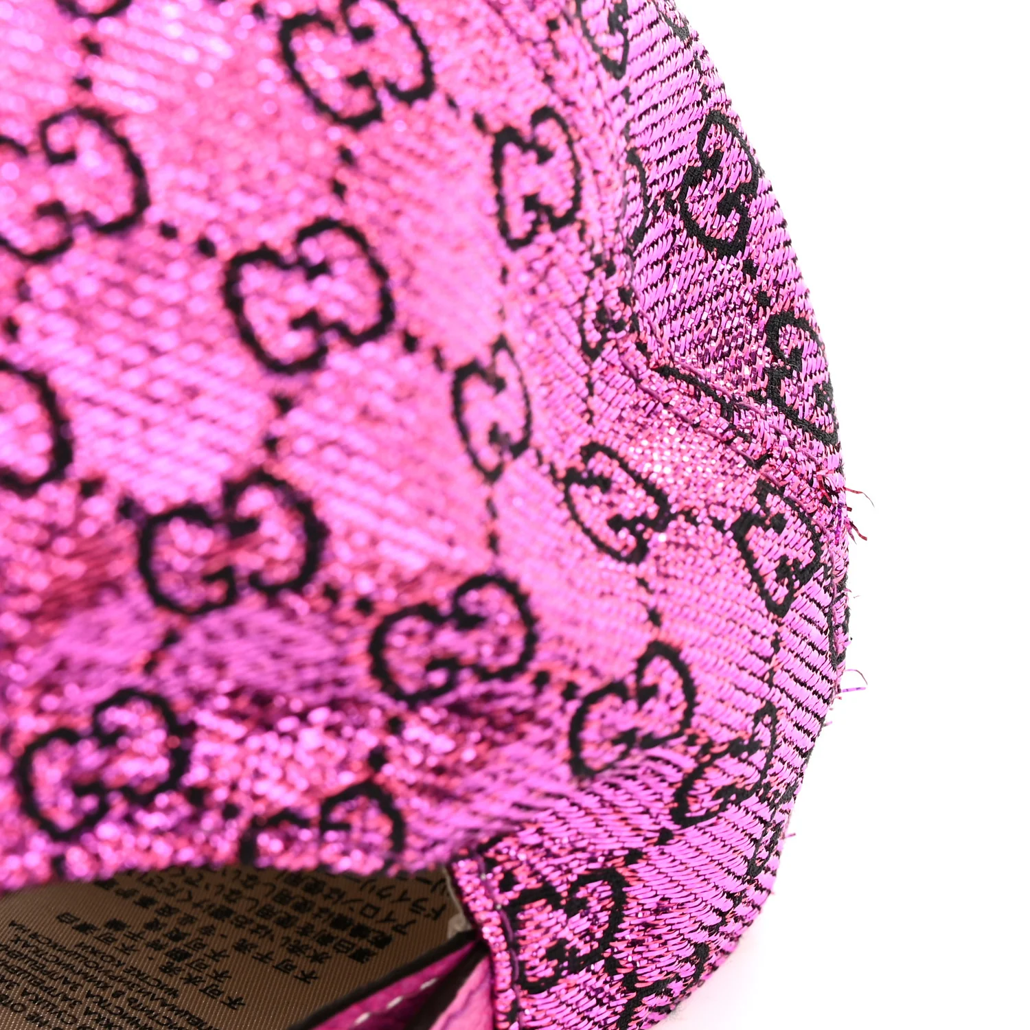 Silk Blend Jacquard Monogram Santa Barbara Baseball Hat M Fuxia Black - Image 10