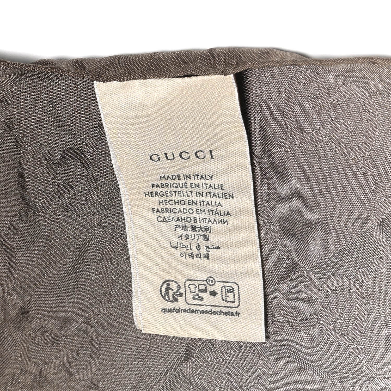 Silk GG Monogram Square Shawl Beige - Image 3