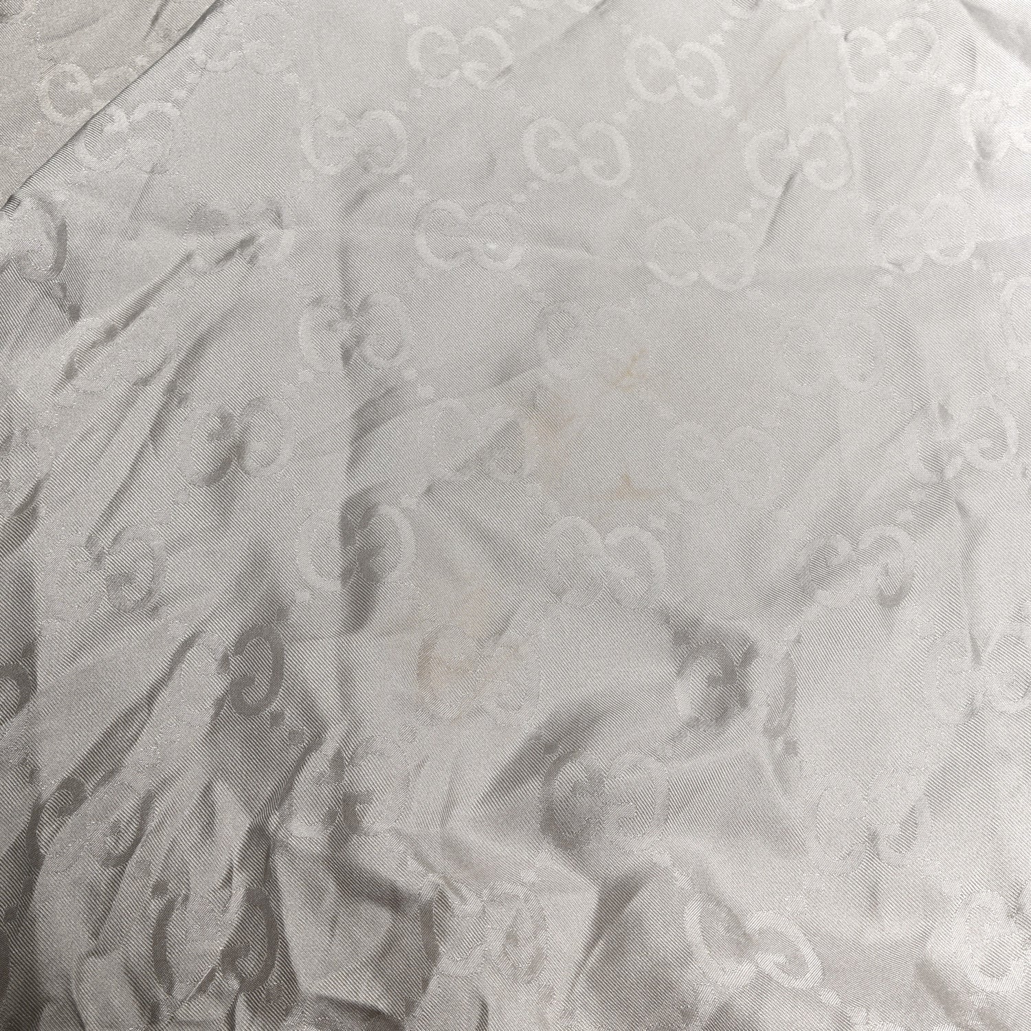 Silk GG Monogram Square Shawl Beige - Image 4