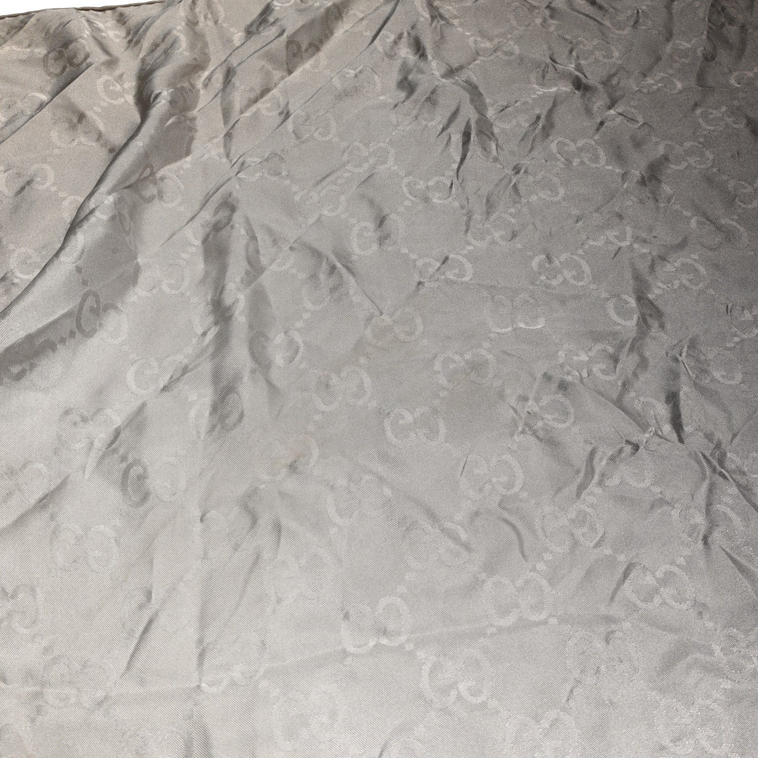Silk GG Monogram Square Shawl Beige - Image 5