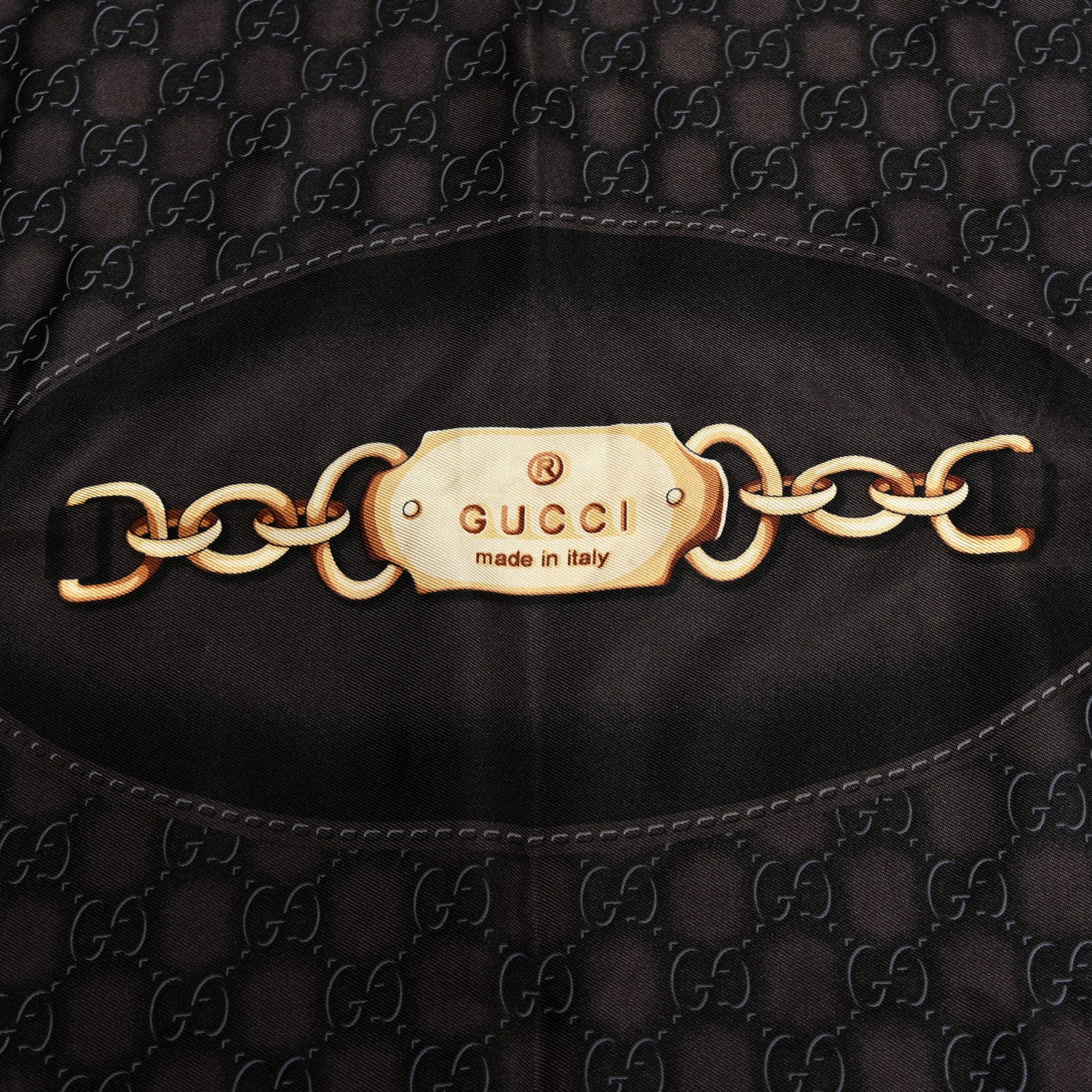Silk Monogram Square Scarf Brown - Image 4