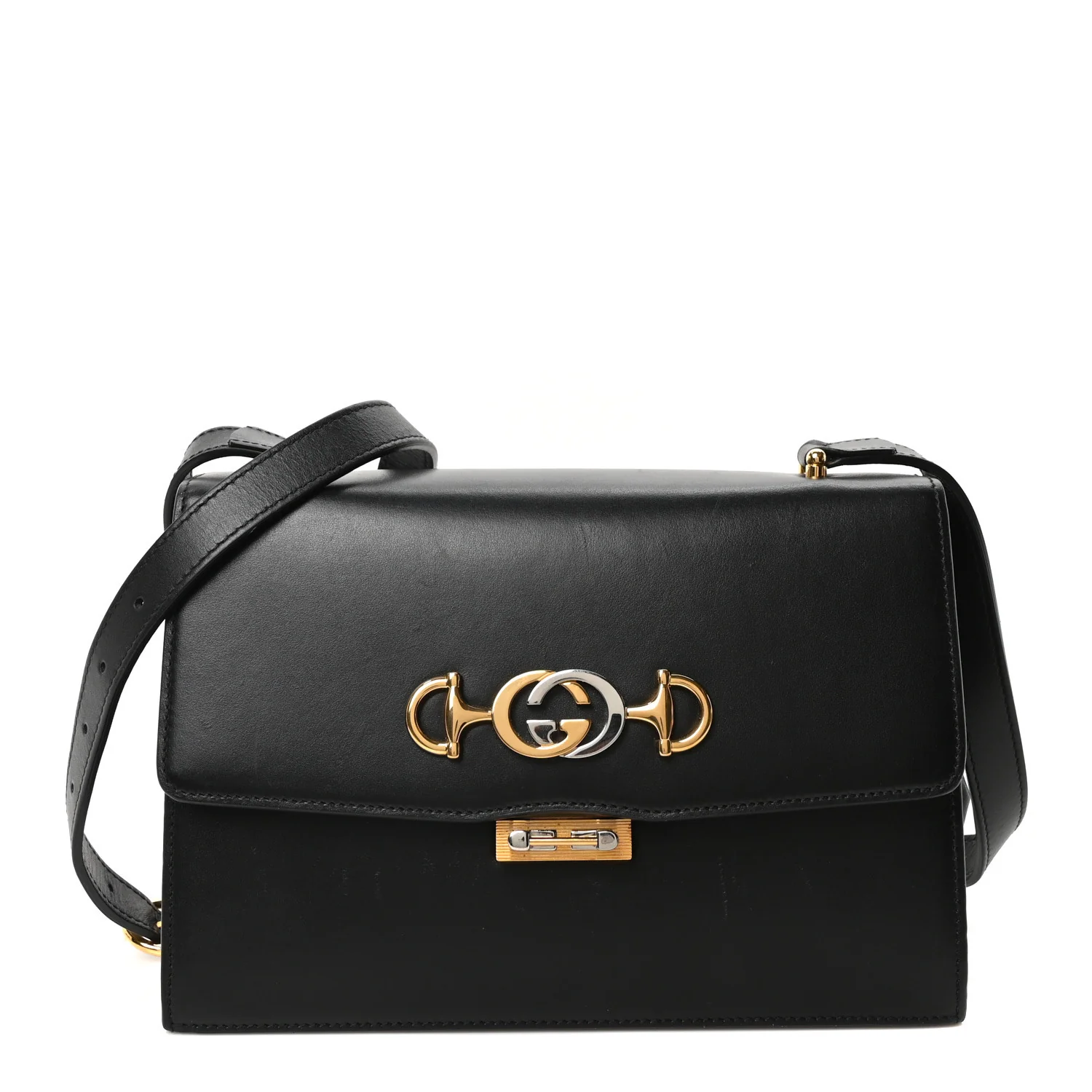 Smooth Calfskin Small Zumi Shoulder Bag Black