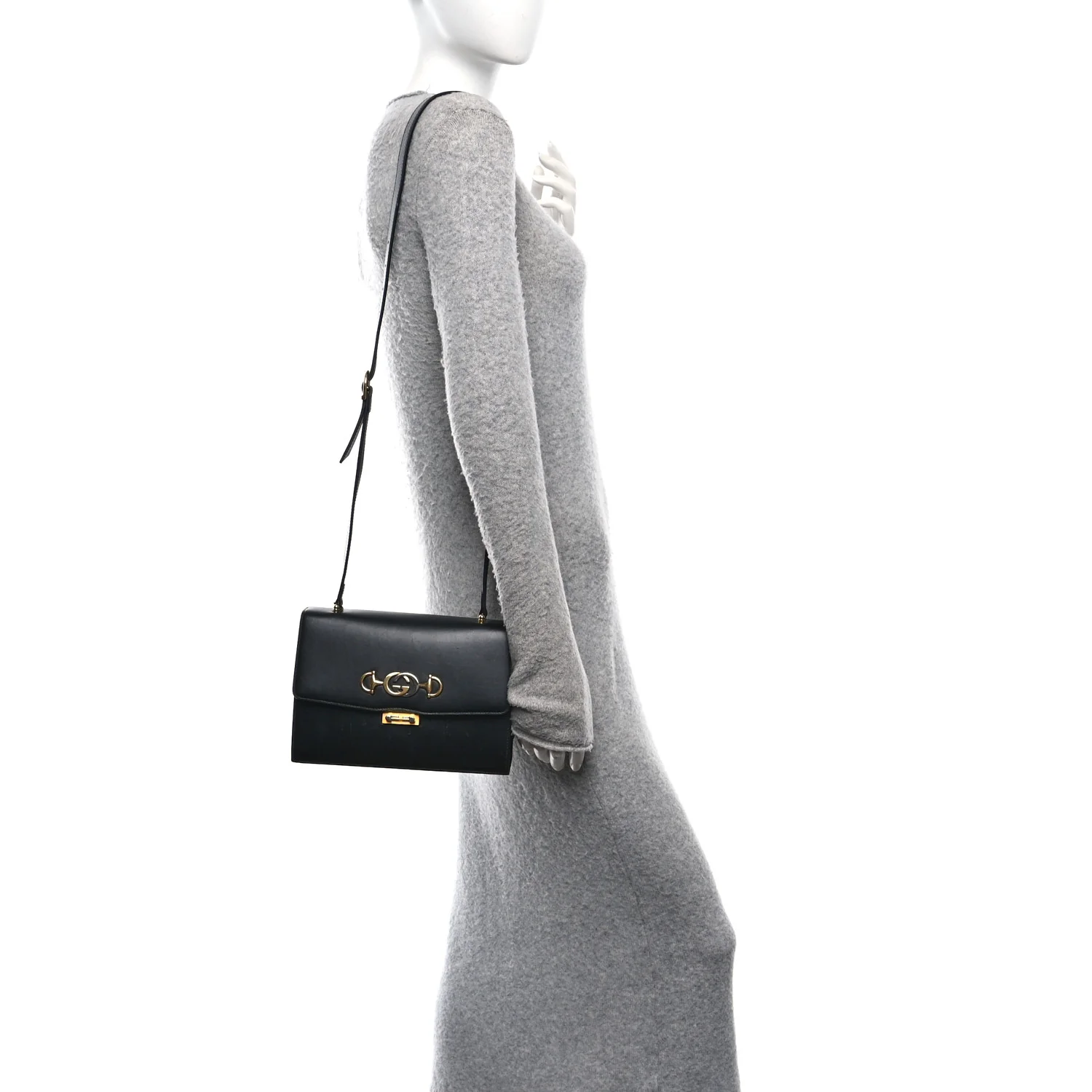 Smooth Calfskin Small Zumi Shoulder Bag Black - Image 2