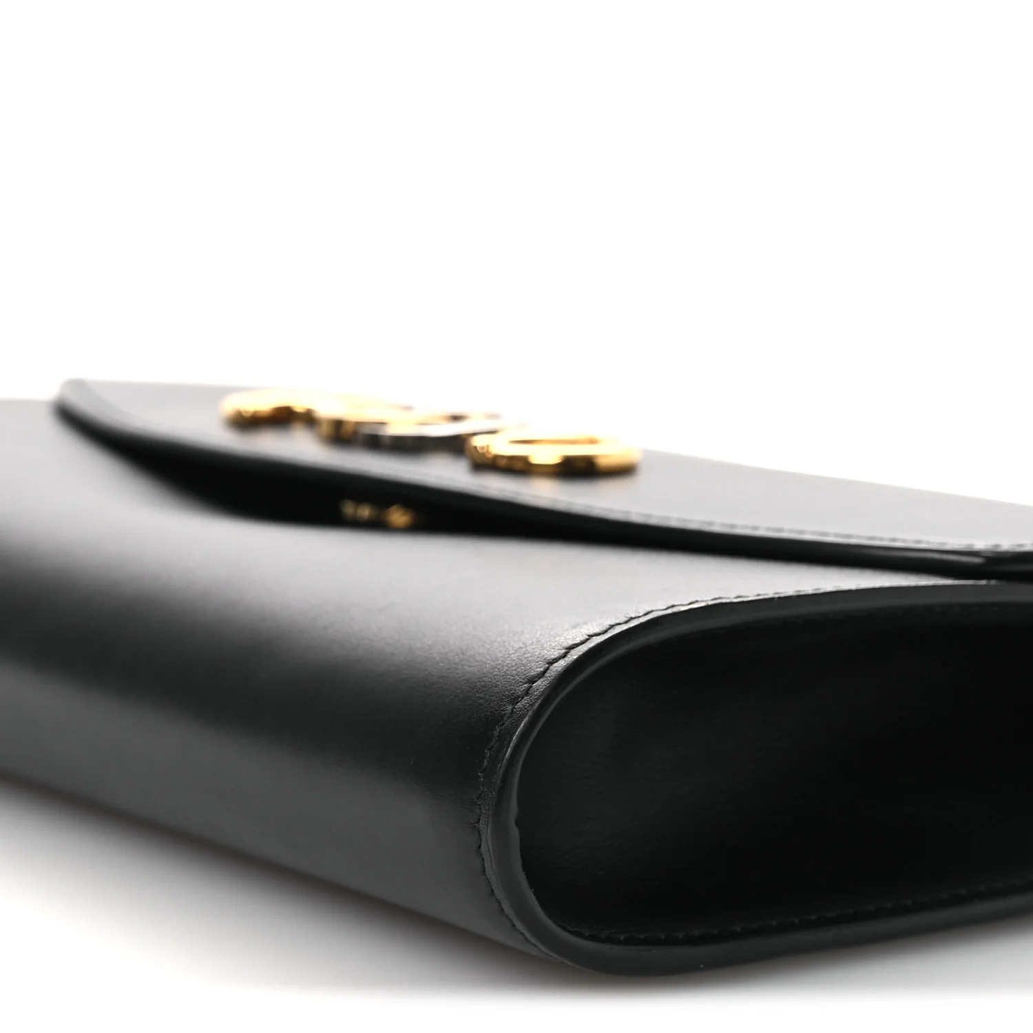 Smooth Calfskin Small Zumi Top Handle Shoulder Bag Black - Image 10