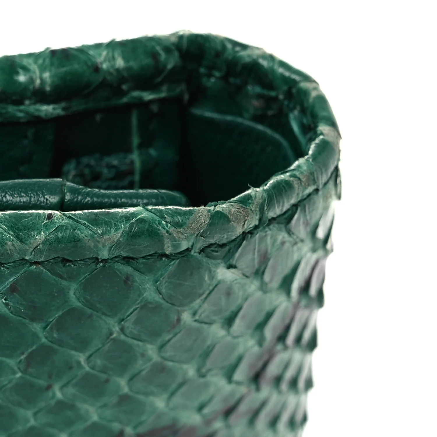 Snakeskin GG Marmont Card Case Green - Image 9