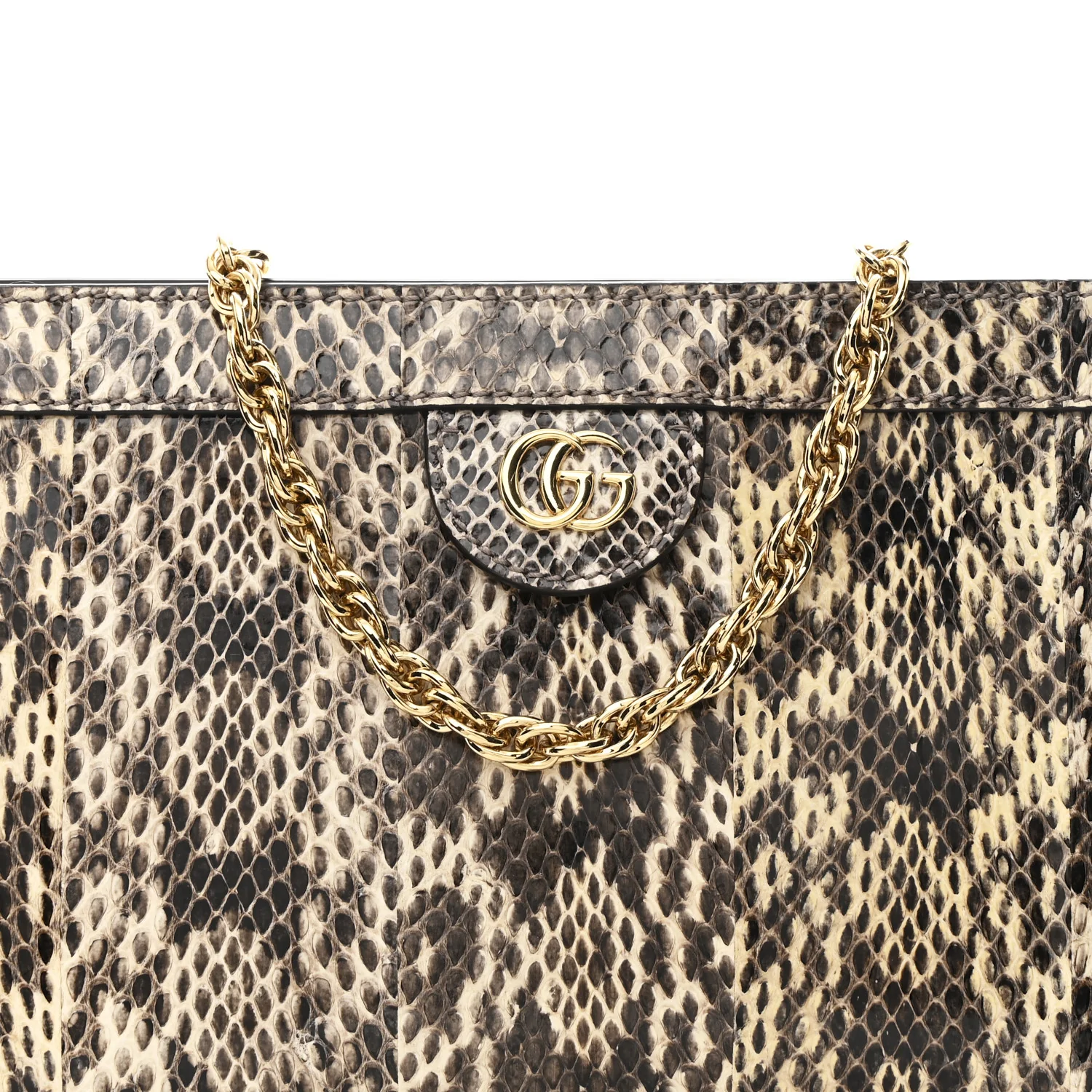 Snakeskin GG Small Ophidia Chain Shoulder Bag Roccia - Image 9