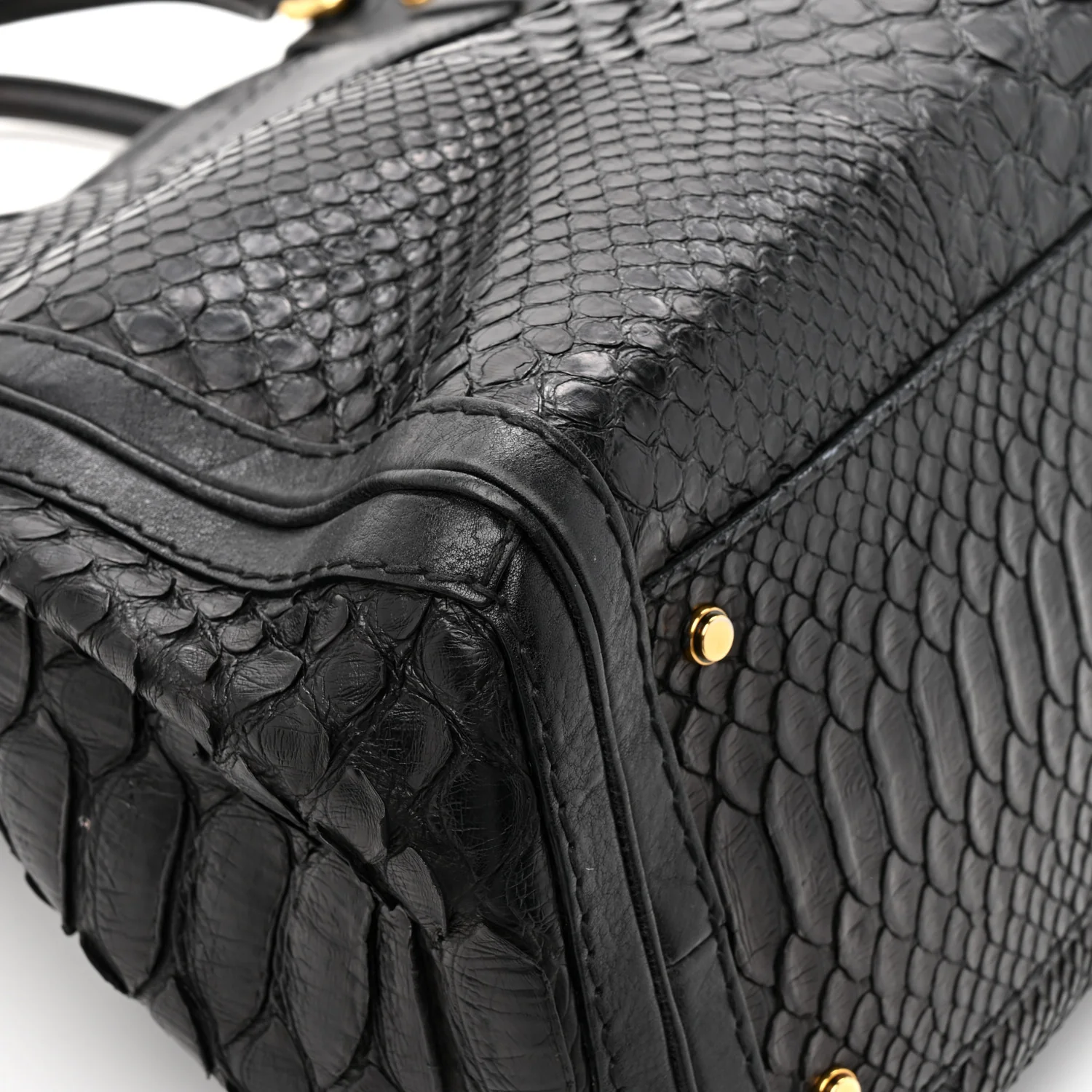 Snakeskin Large GG Running Tote Black - Image 15