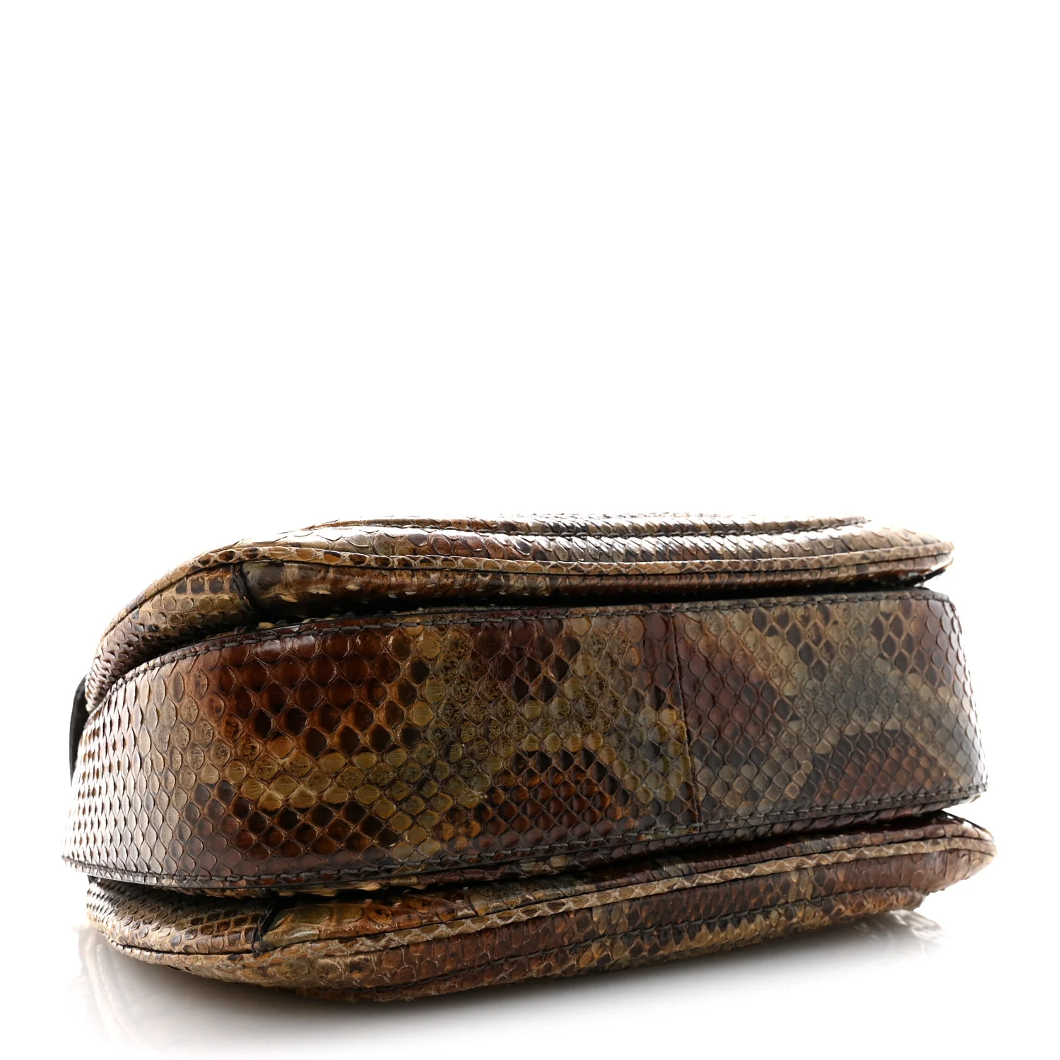 Snakeskin Medium New Bamboo Top Handle Bag Natural - Image 4