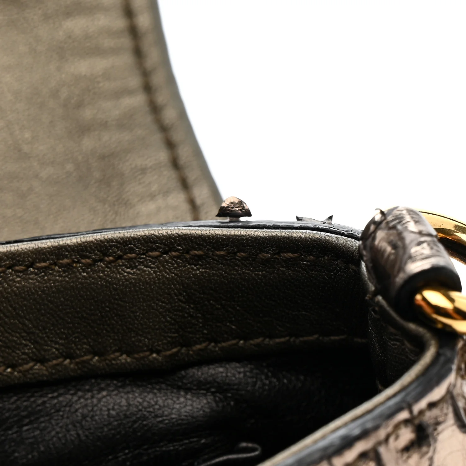 Snakeskin Small 1973 Chain Shoulder Bag Gunmetal - Image 11