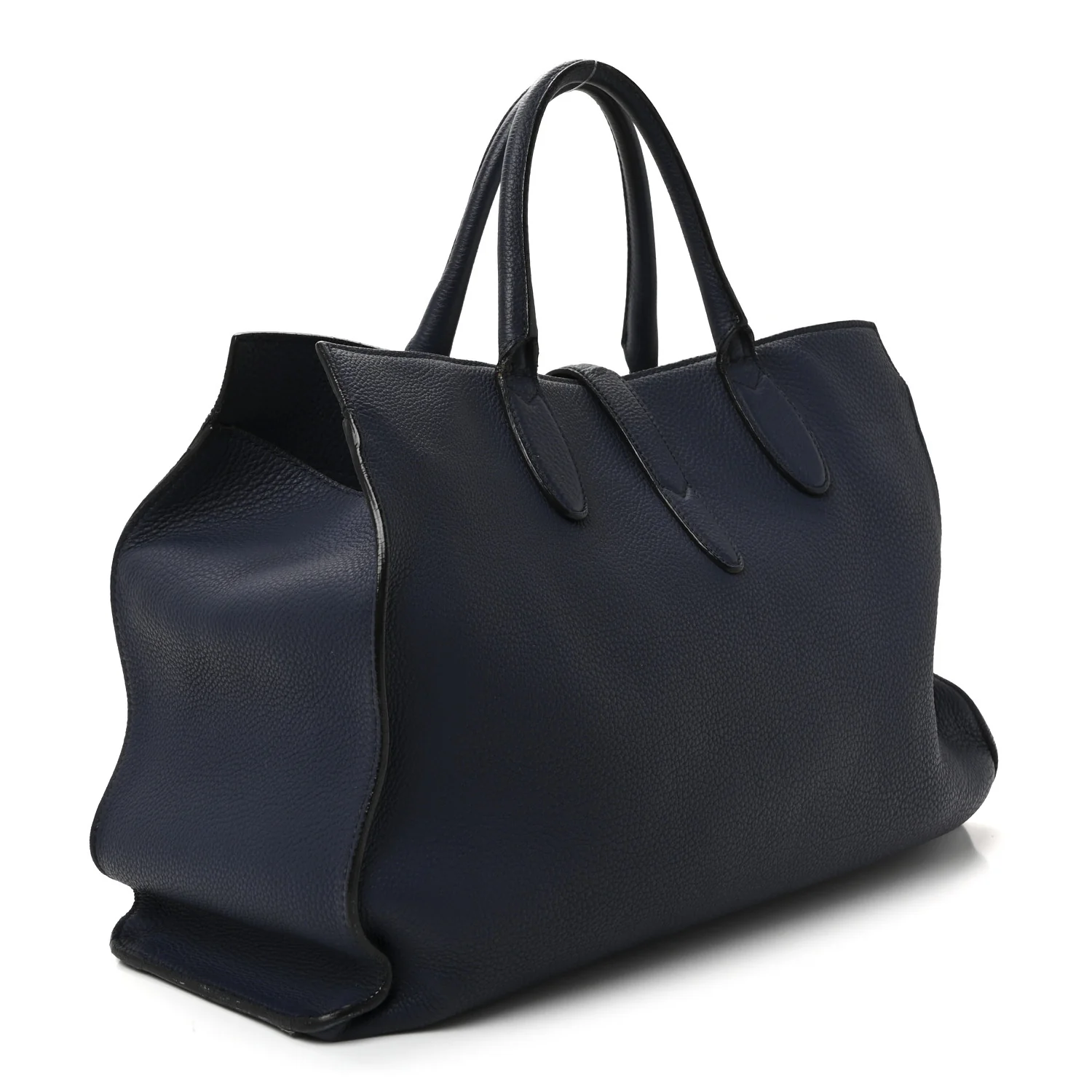 Soft Calfskin Medium Jackie Top Handle Bag Classic Blue Marine - Image 3