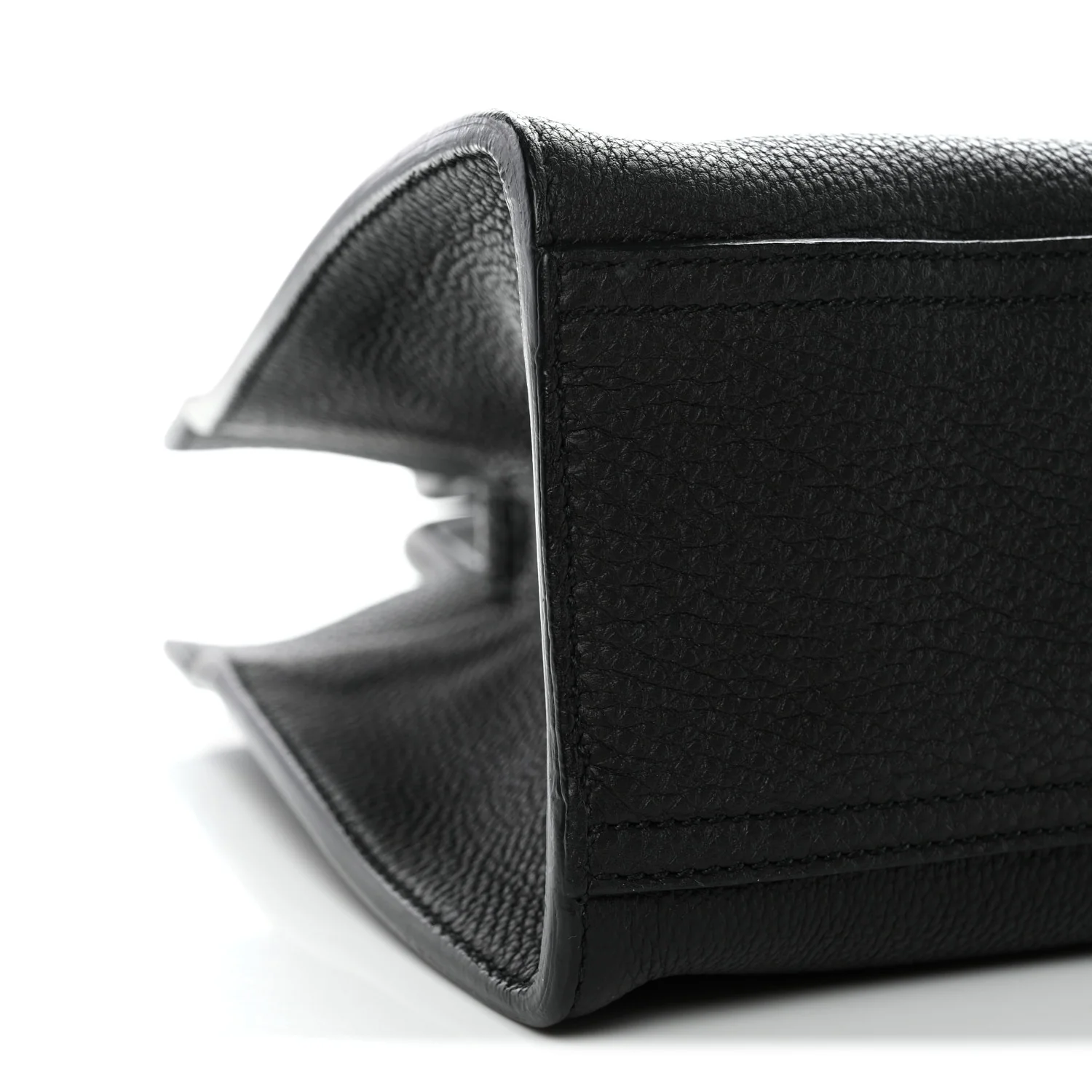 Soft Calfskin Small Jackie Top Handle Bag Black - Image 9