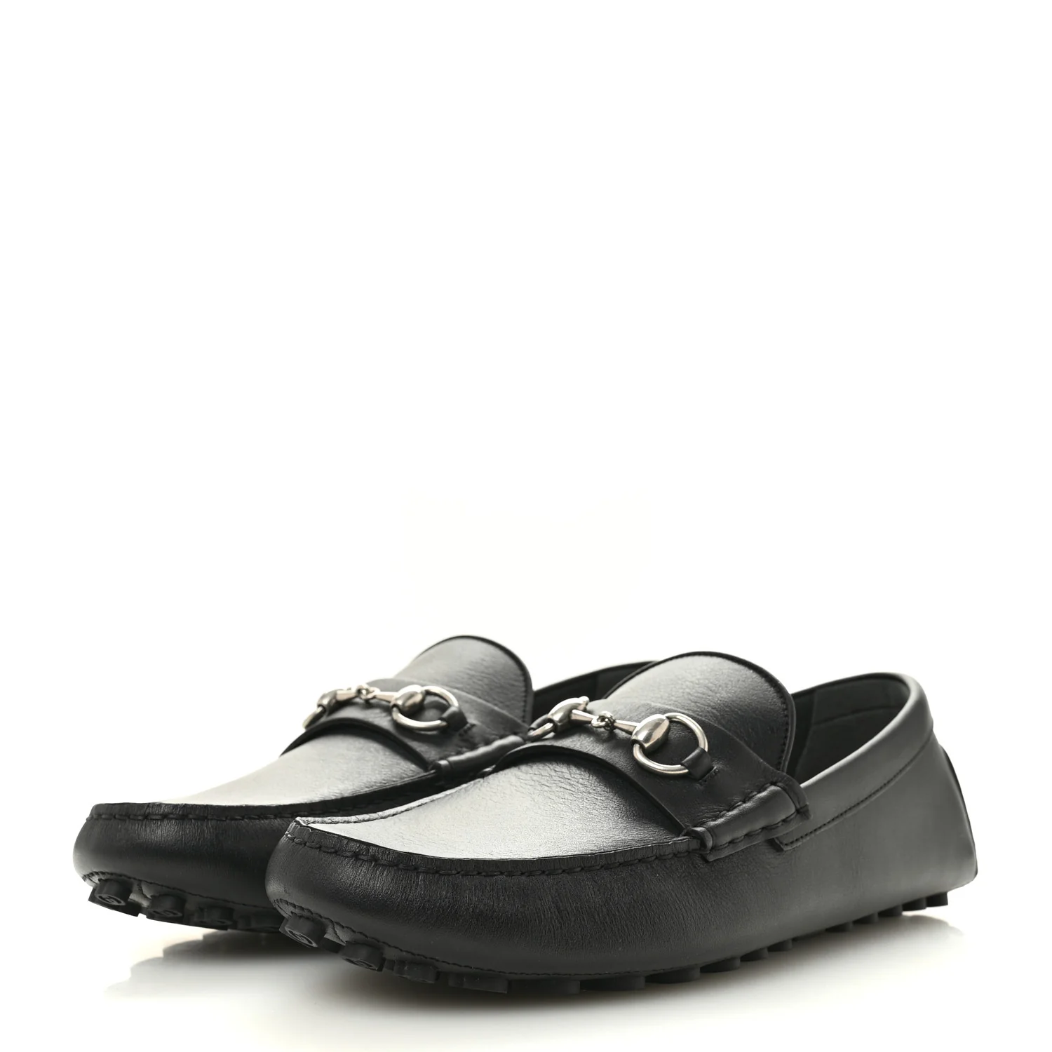 Soft Clove Calfskin Mens Horsebit Driver Loafers 9 Black - Image 4