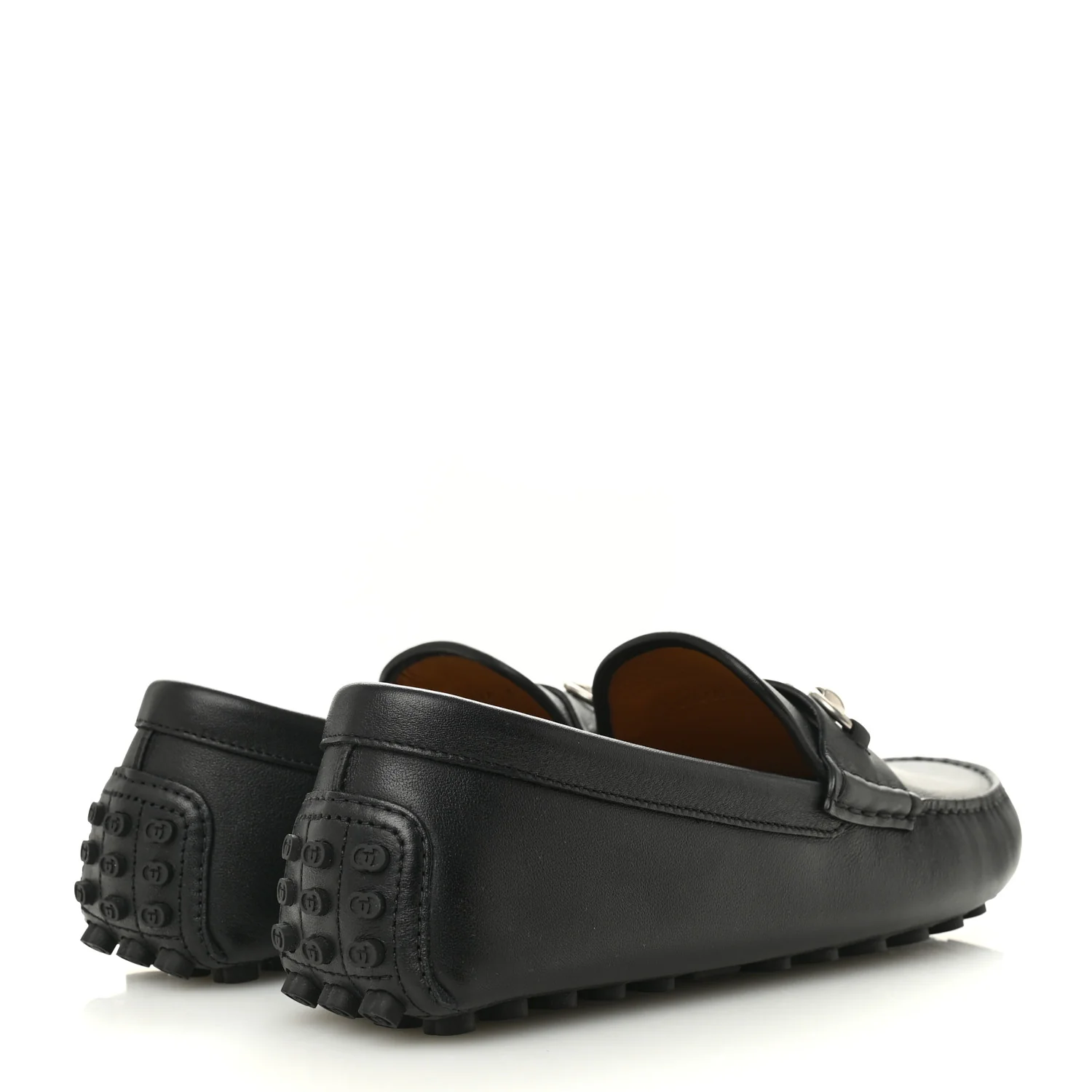 Soft Clove Calfskin Mens Horsebit Driver Loafers 9 Black - Image 5