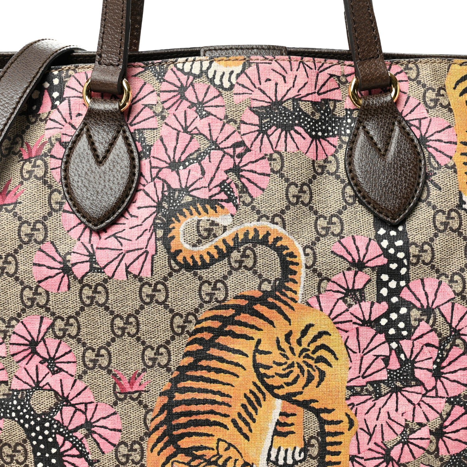 Soft GG Supreme Monogram Bengal Medium Crossbody Tote Beige Pink - Image 8