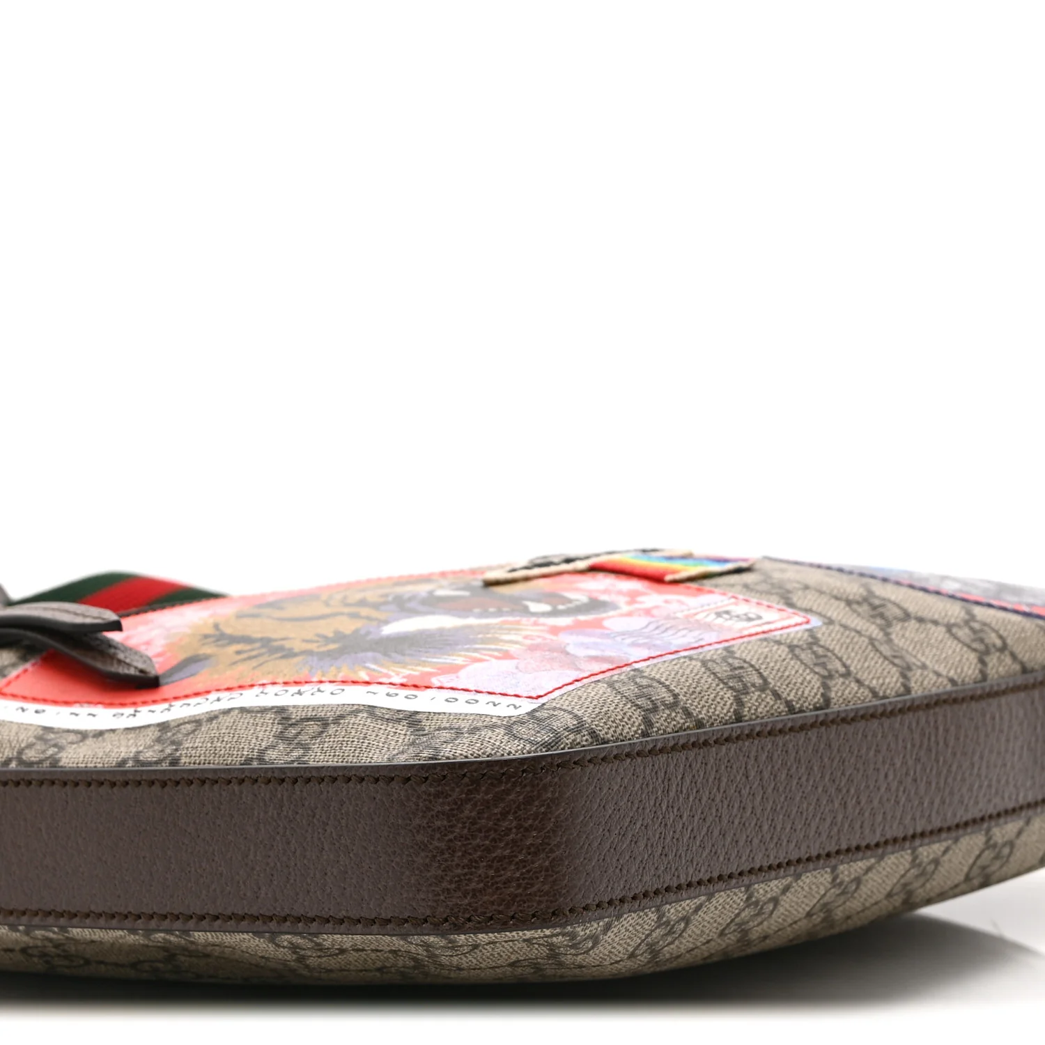 Soft GG Supreme Monogram Courrier Web Medium Flat Messenger Bag Beige New Acero Multicolor - Image 11