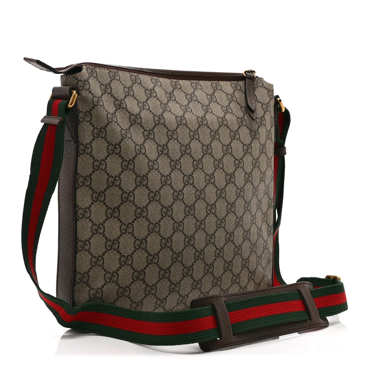 Soft GG Supreme Monogram Courrier Web Medium Flat Messenger Bag Beige New Acero Multicolor - Image 3