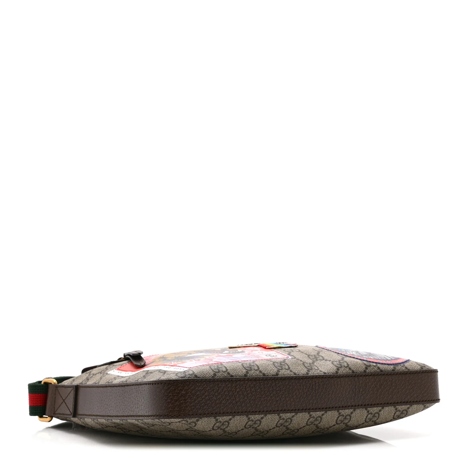 Soft GG Supreme Monogram Courrier Web Medium Flat Messenger Bag Beige New Acero Multicolor - Image 4