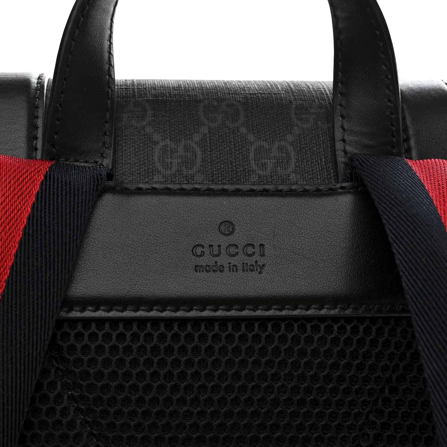 Soft GG Supreme Monogram Large Double Buckle Backpack Black - Image 8