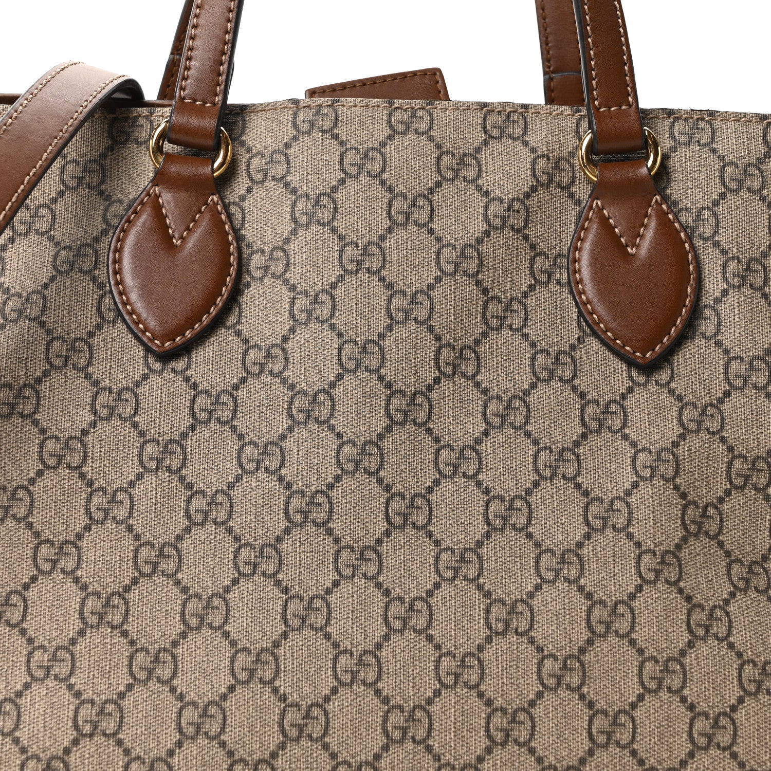Soft GG Supreme Monogram Medium Crossbody Tote Beige Cuir - Image 14
