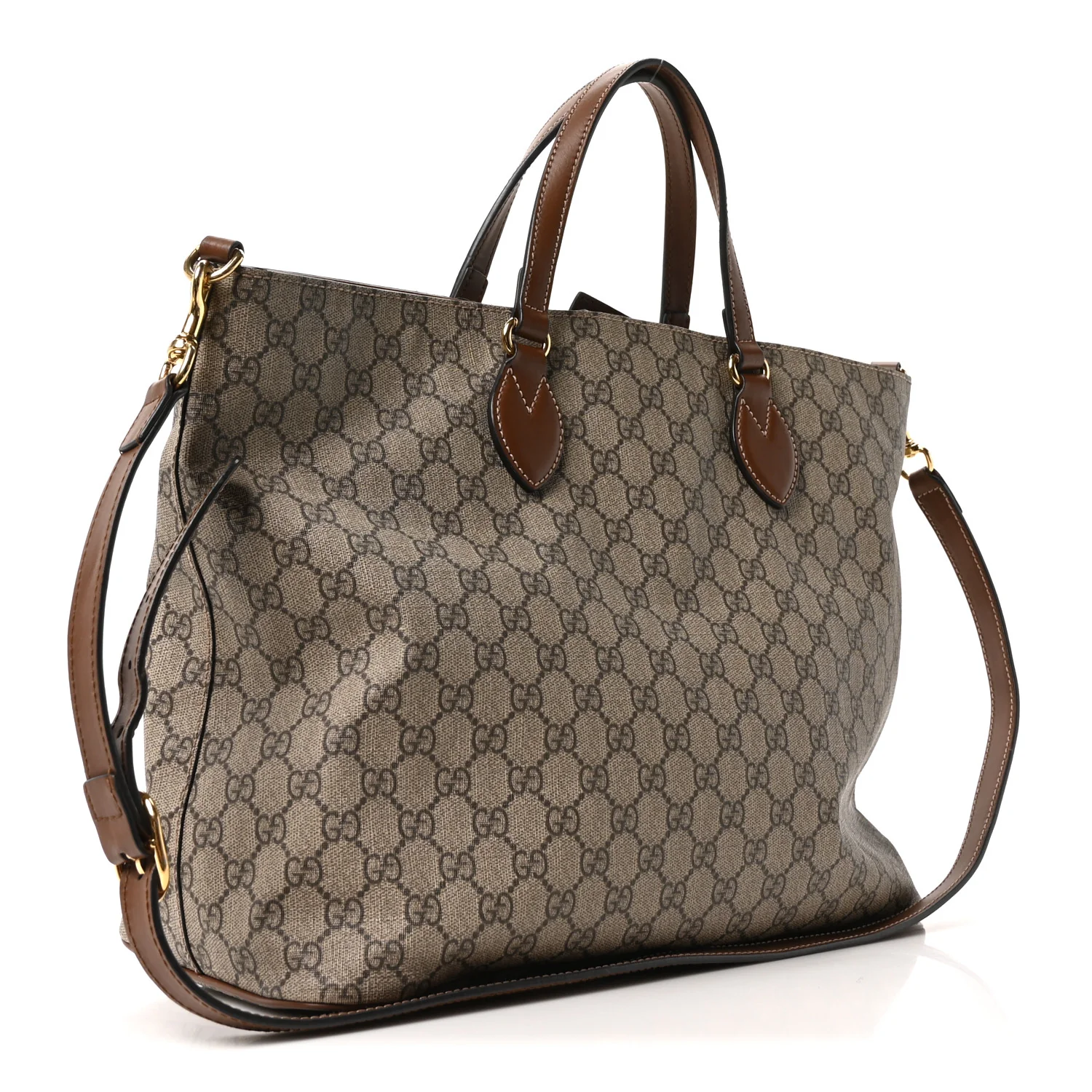 Soft GG Supreme Monogram Medium Crossbody Tote Beige Cuir - Image 5