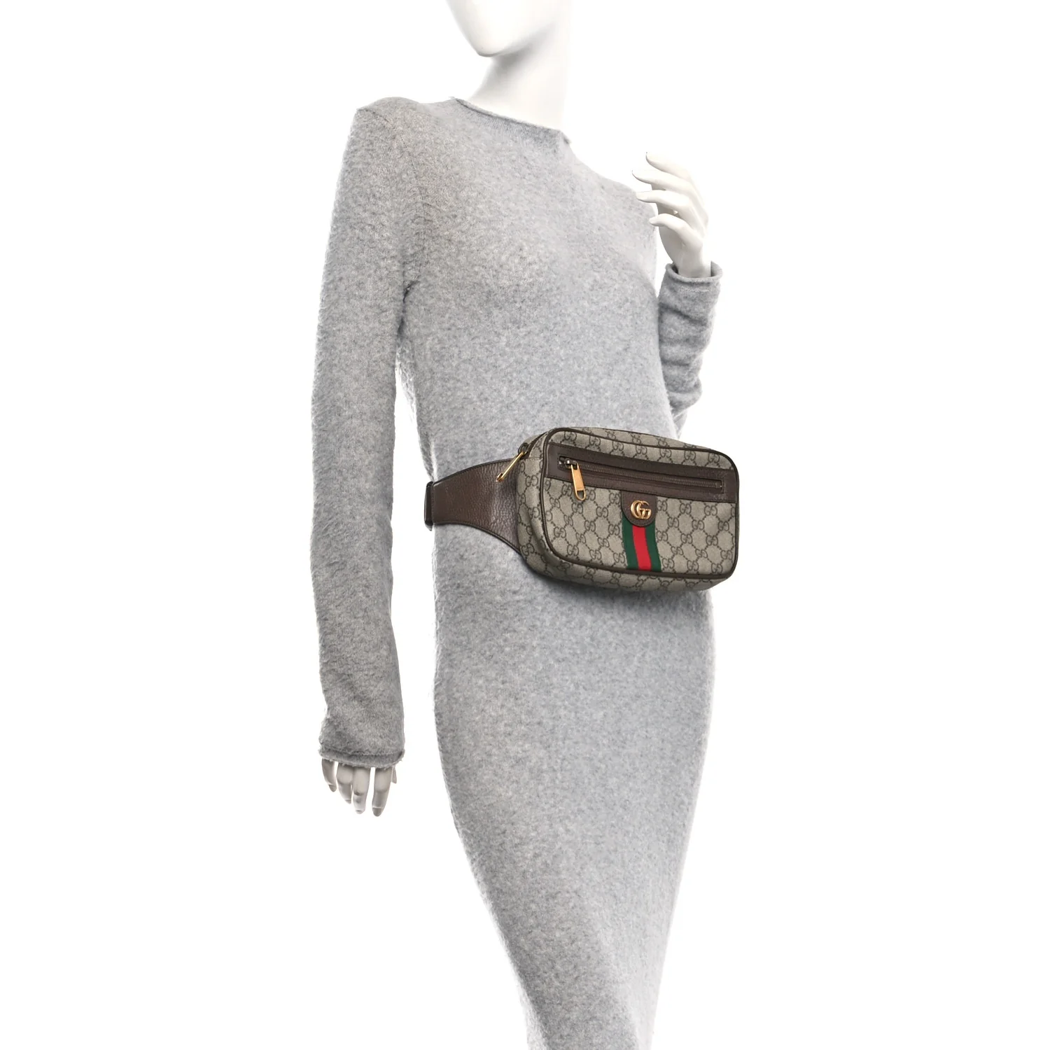 Soft GG Supreme Monogram Medium Ophidia Belt Bag Dark Brown - Image 2
