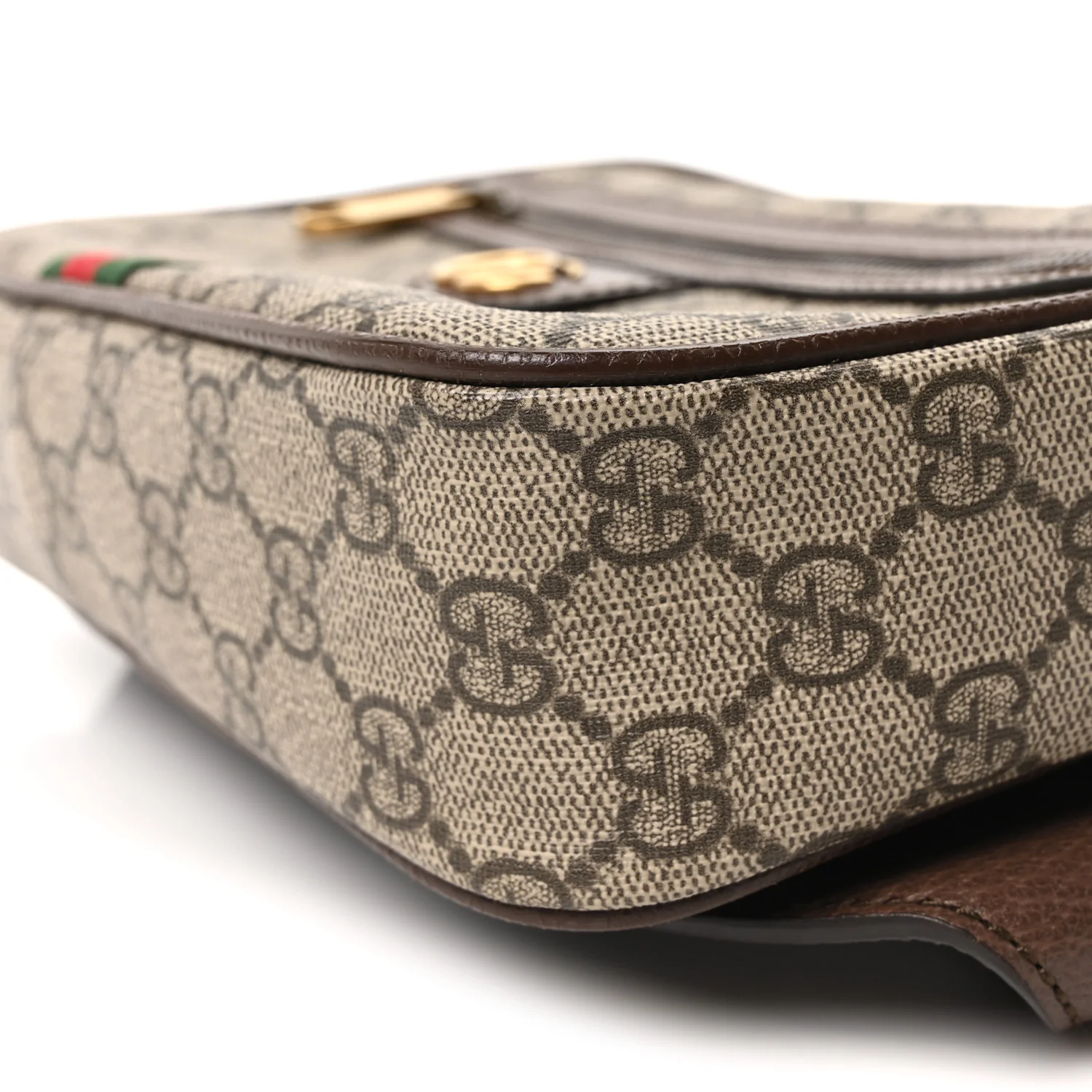 Soft GG Supreme Monogram Medium Ophidia Belt Bag Dark Brown - Image 10
