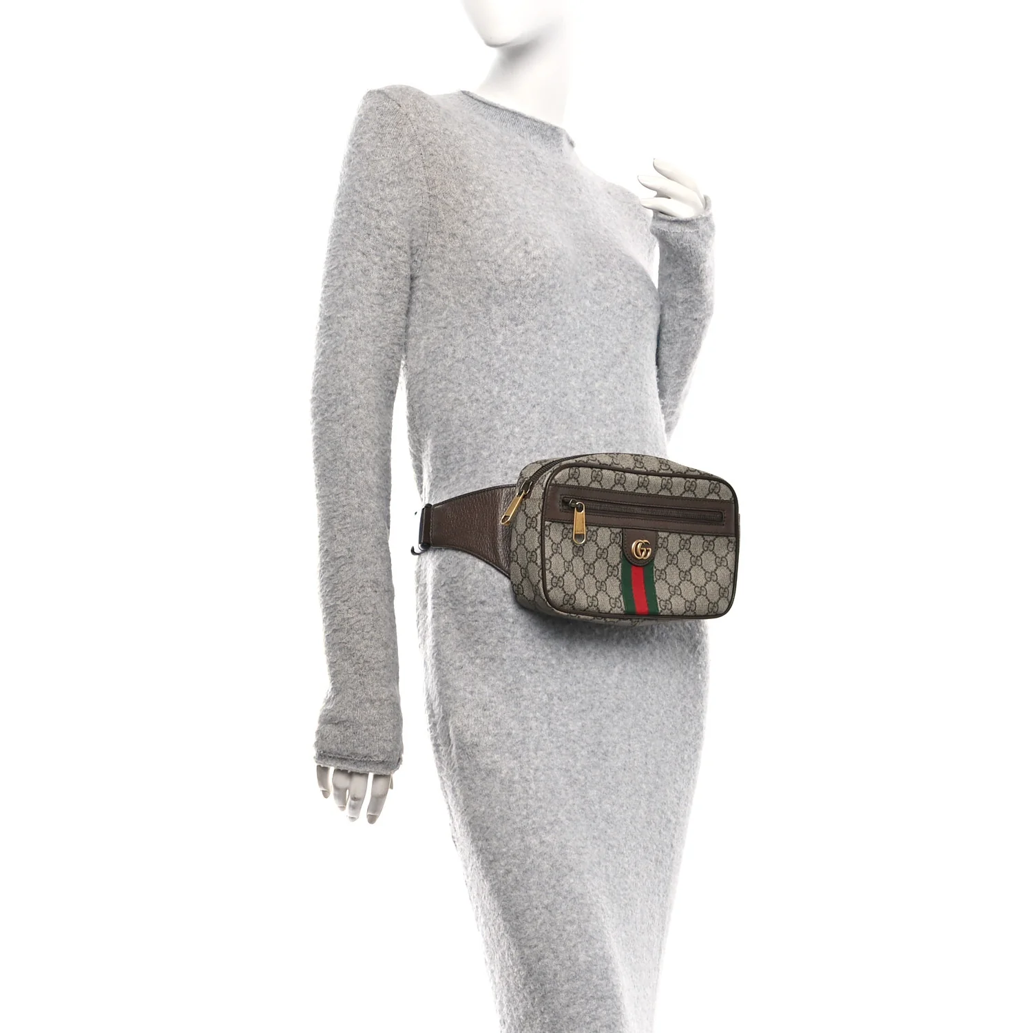 Soft GG Supreme Monogram Medium Ophidia Belt Bag Dark Brown - Image 2