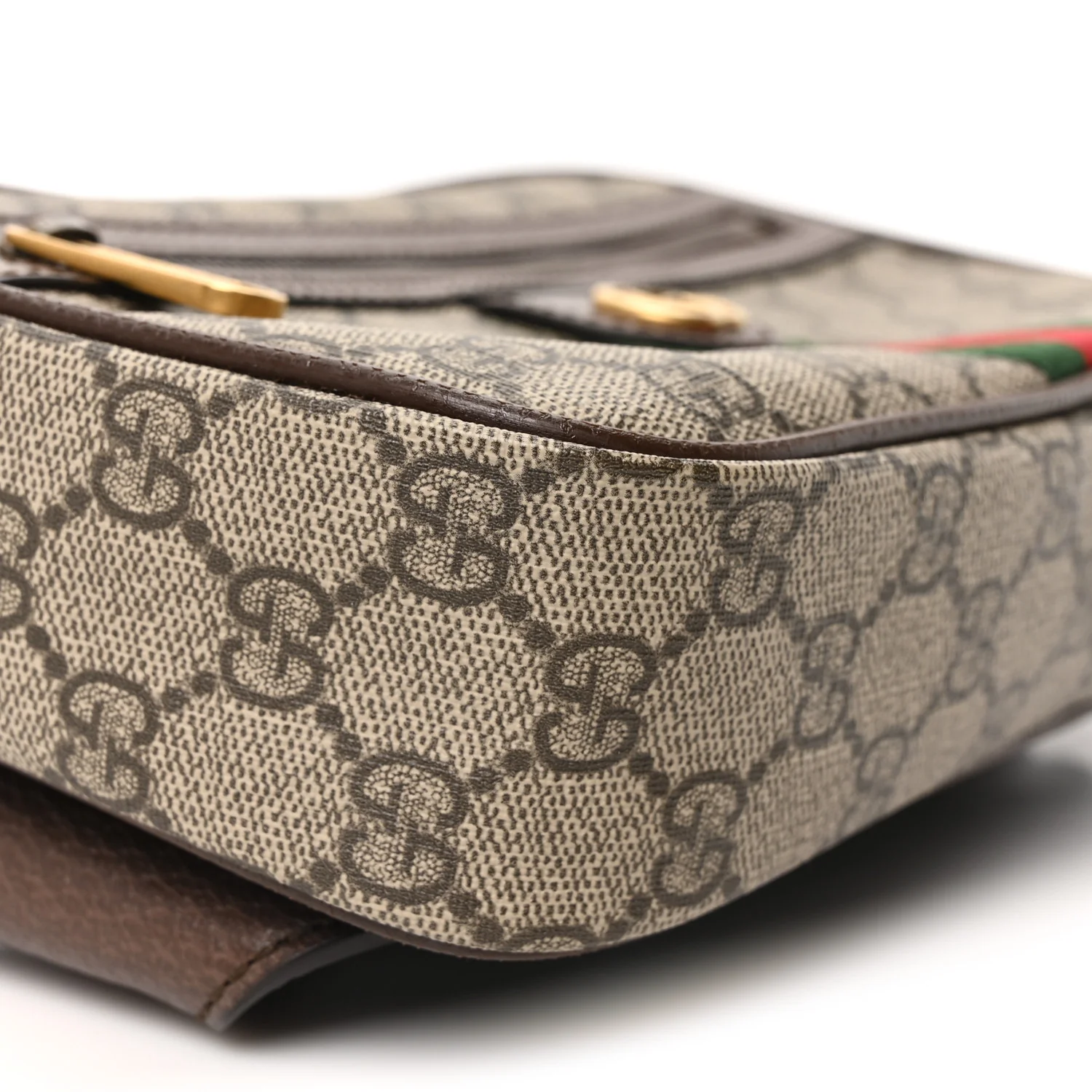 Soft GG Supreme Monogram Medium Ophidia Belt Bag Dark Brown - Image 9