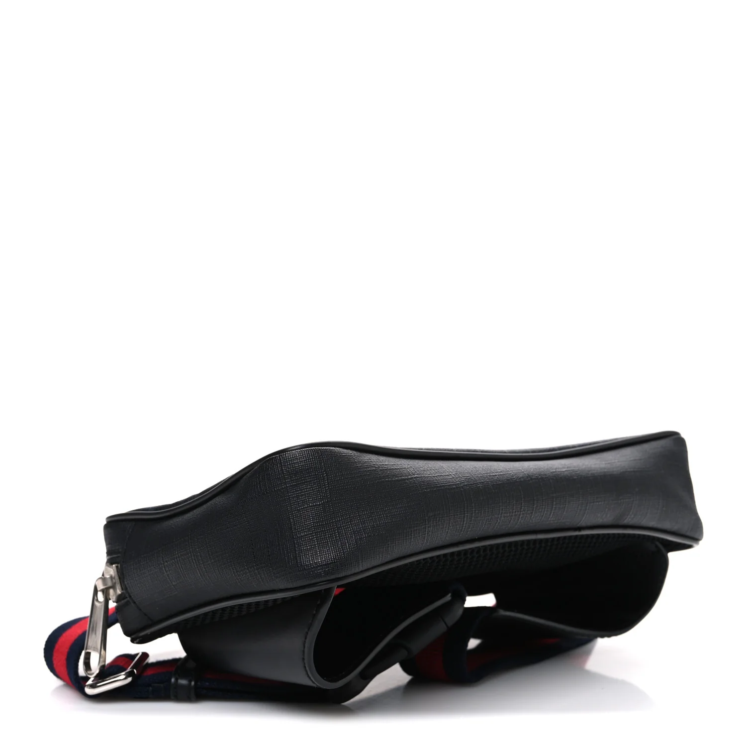 Soft GG Supreme Monogram Web Belt Bag Black Grey - Image 4
