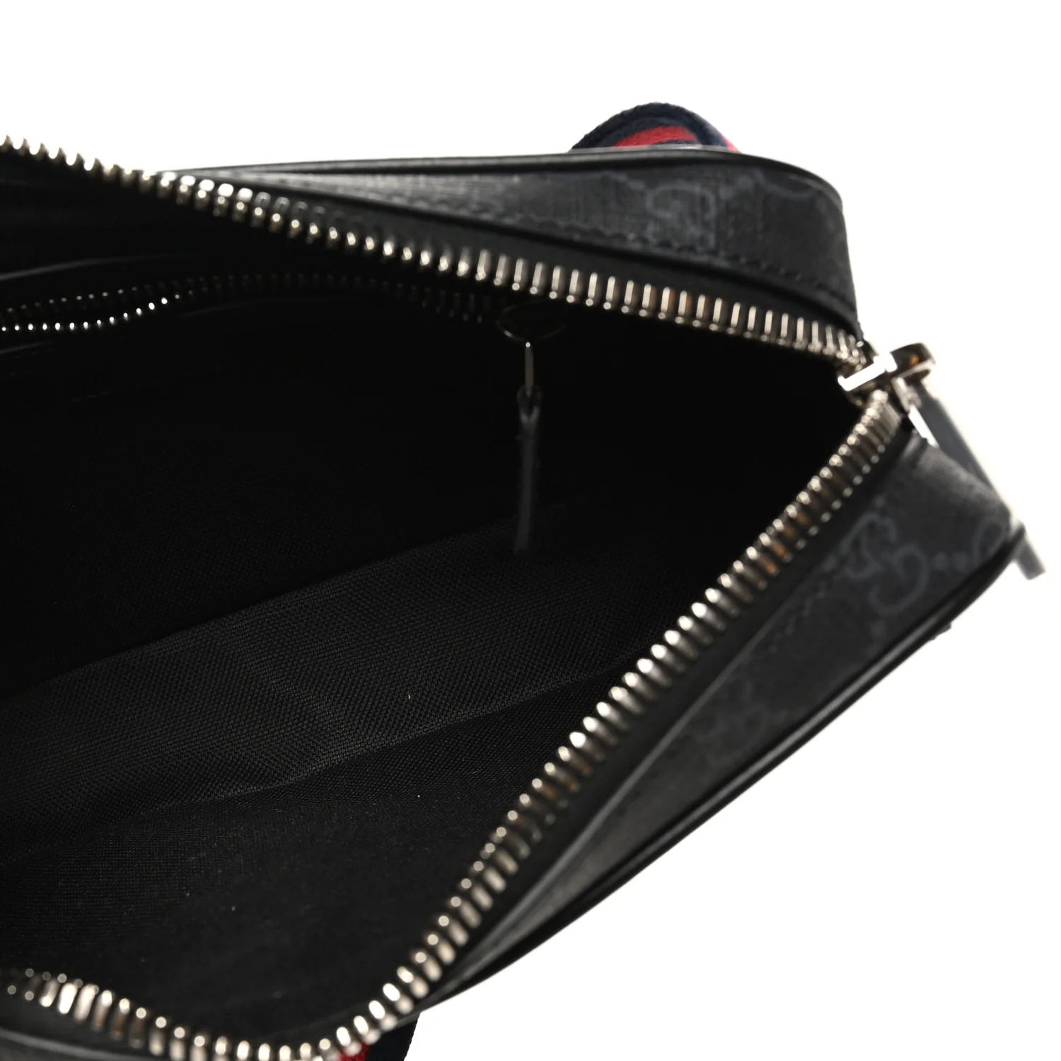 Soft GG Supreme Monogram Web Belt Bag Black Grey - Image 5
