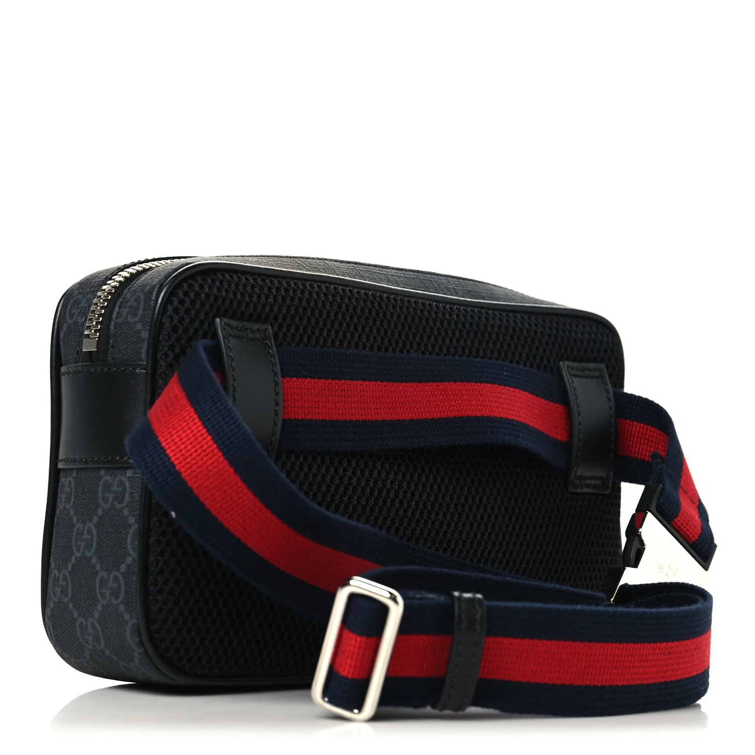 Soft GG Supreme Monogram Web Belt Bag Black Grey - Image 3