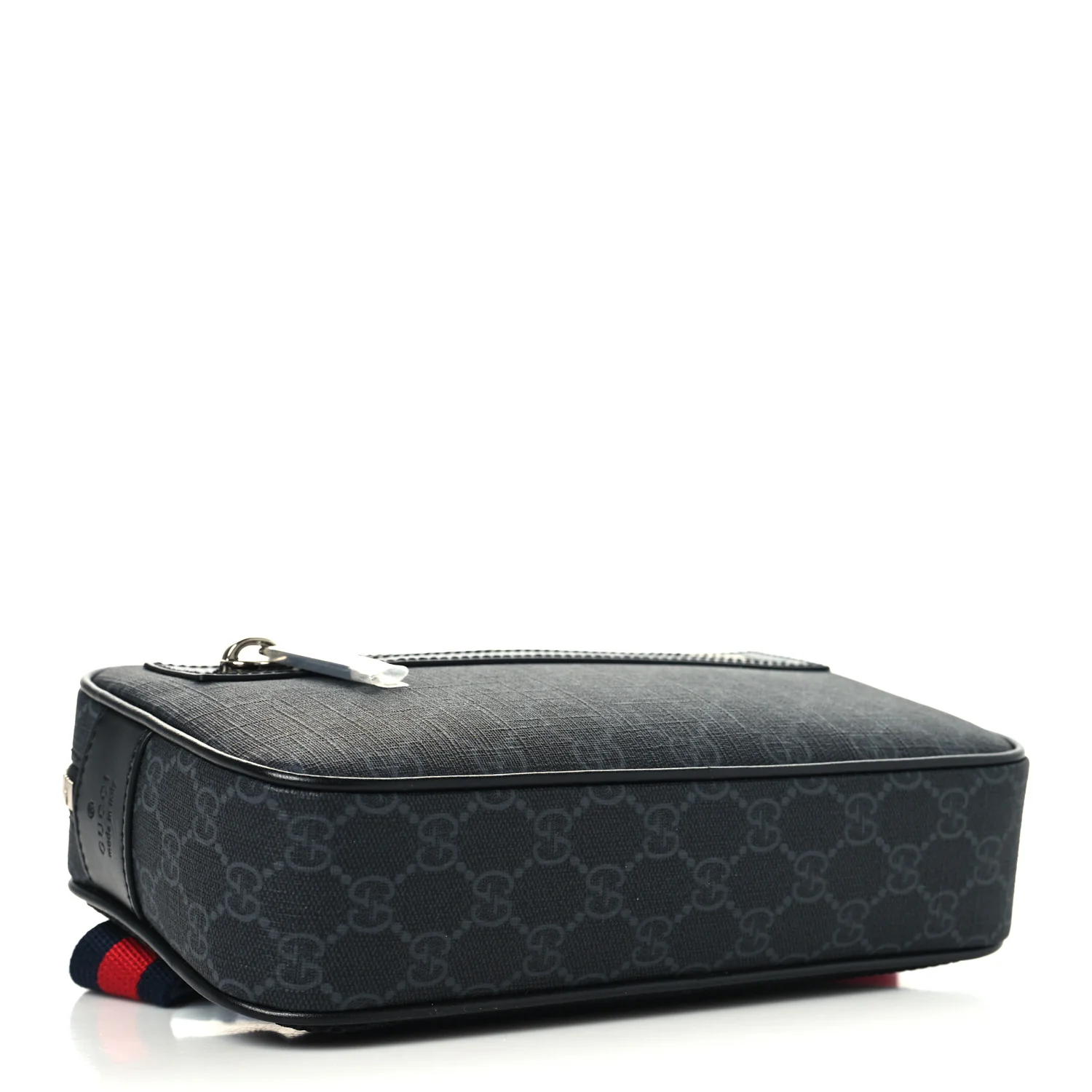 Soft GG Supreme Monogram Web Belt Bag Black Grey - Image 4