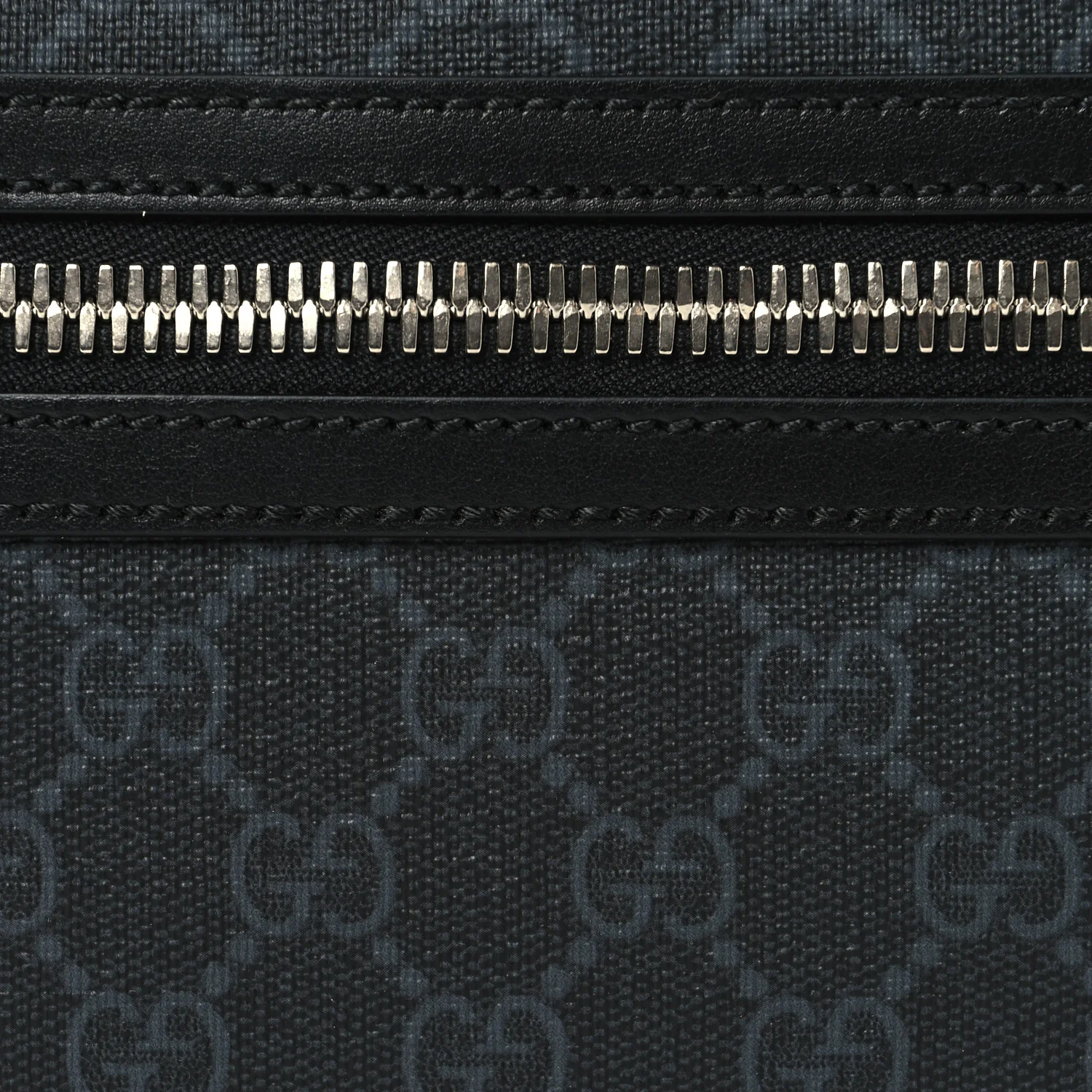 Soft GG Supreme Monogram Web Belt Bag Black Grey - Image 8