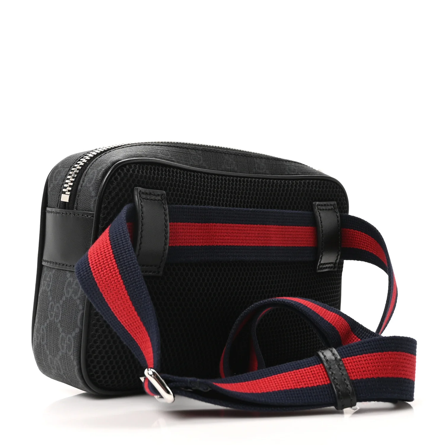 Soft GG Supreme Monogram Web Belt Bag Black Grey - Image 3