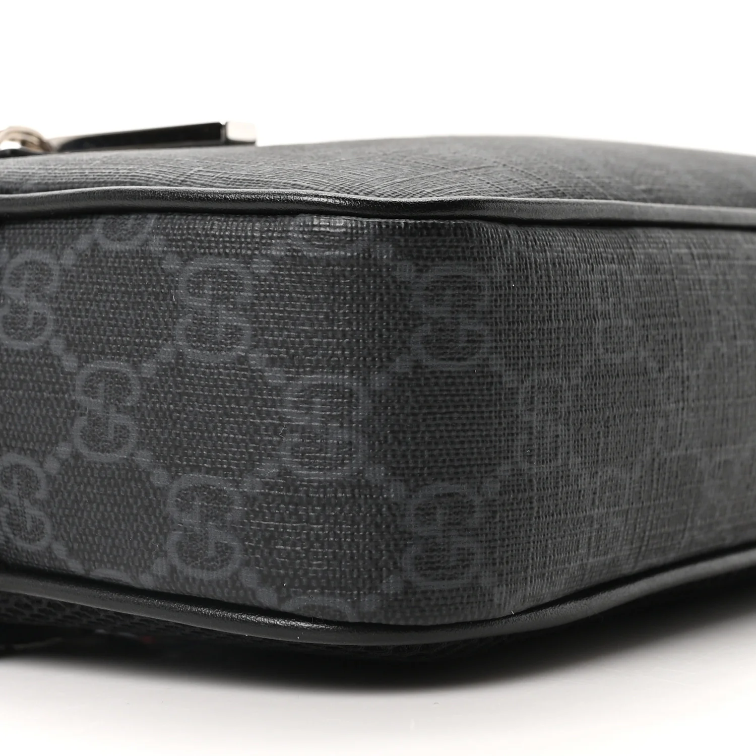 Soft GG Supreme Monogram Web Belt Bag Black Grey - Image 9