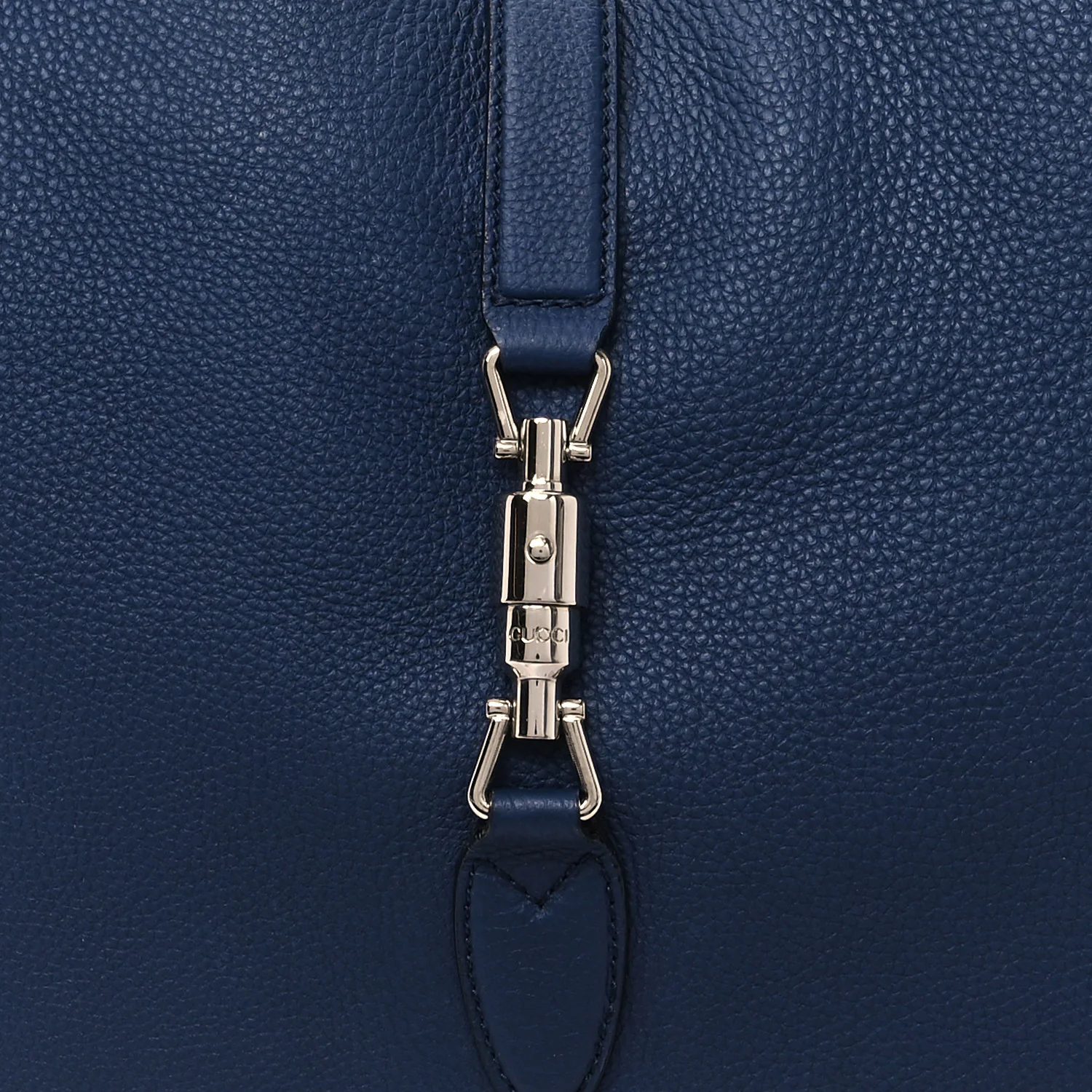 Soft Grained Calfskin Large Jackie Hobo Classic Blue Marine - Image 9