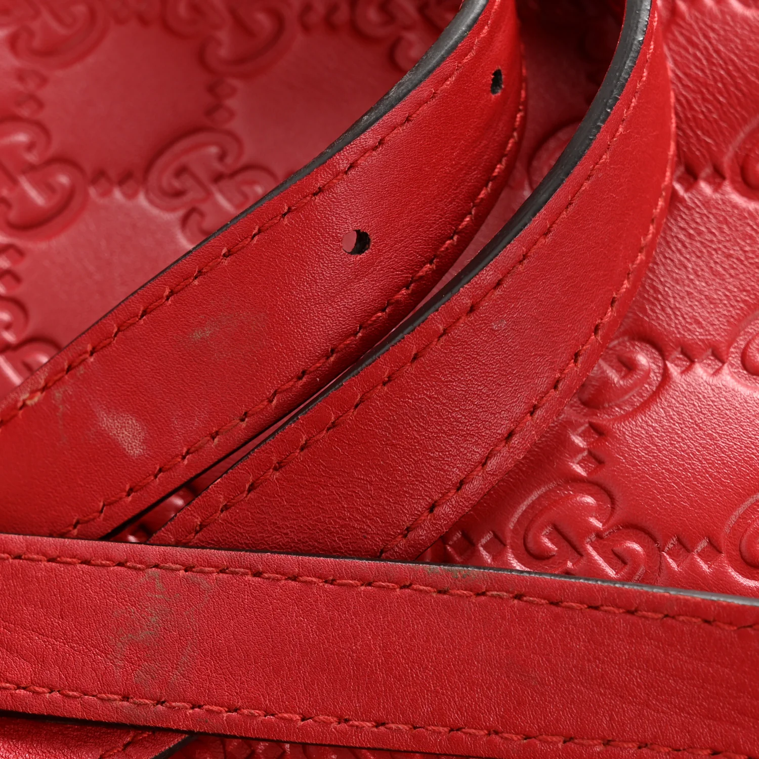 Soft Guccissima Signature Top Handle Tote Bag Red - Image 13