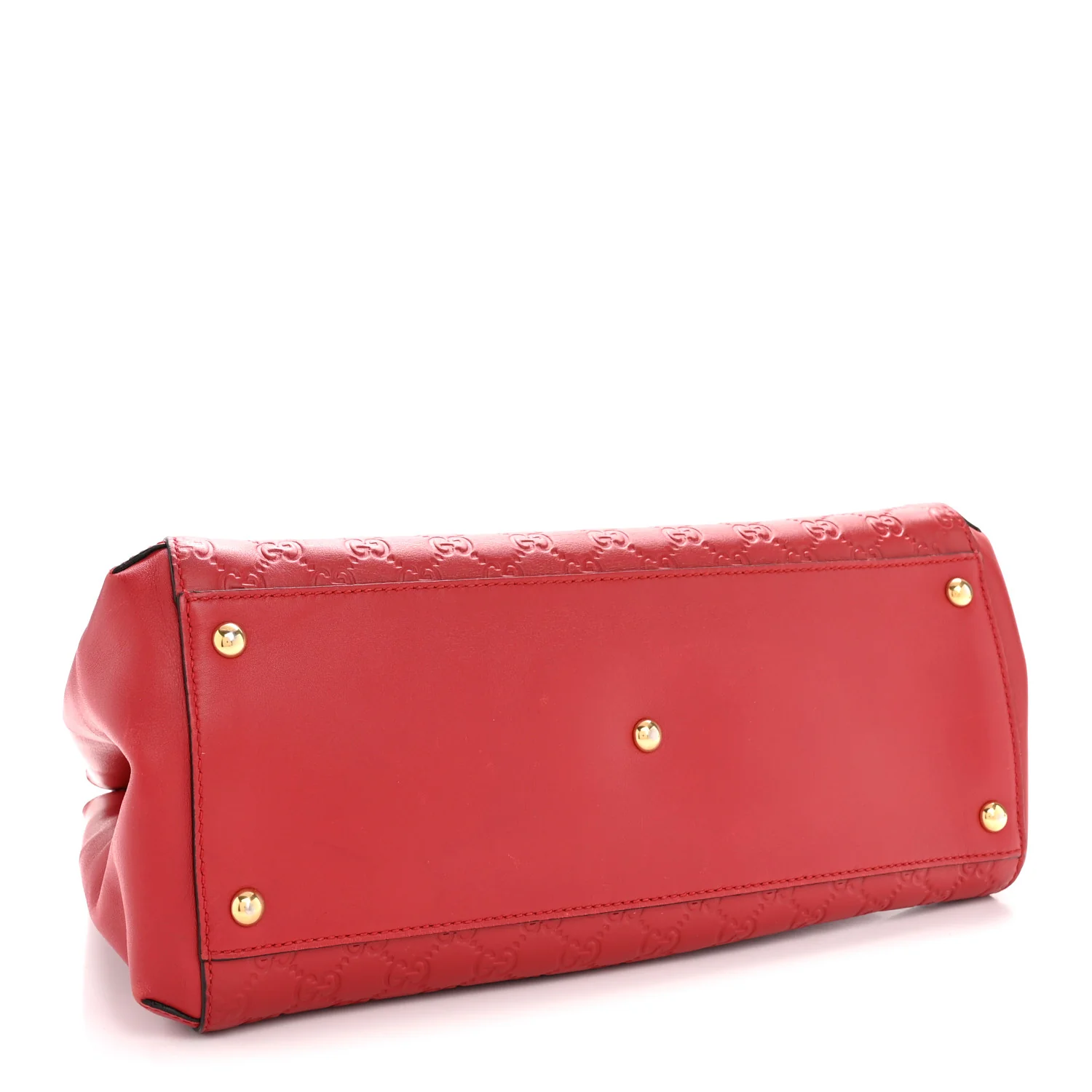 Soft Guccissima Signature Top Handle Tote Bag Red - Image 4